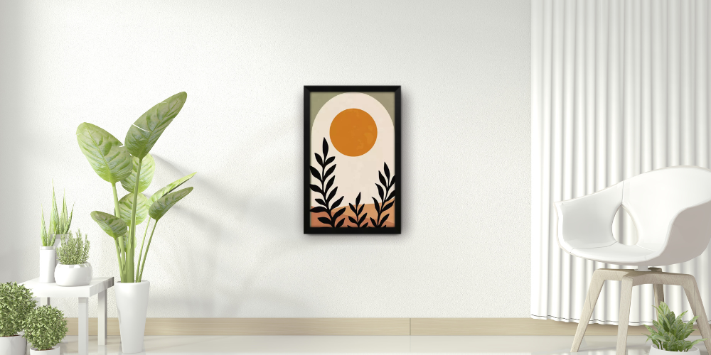 Flat 30 x 15 mm Matt Black Frame