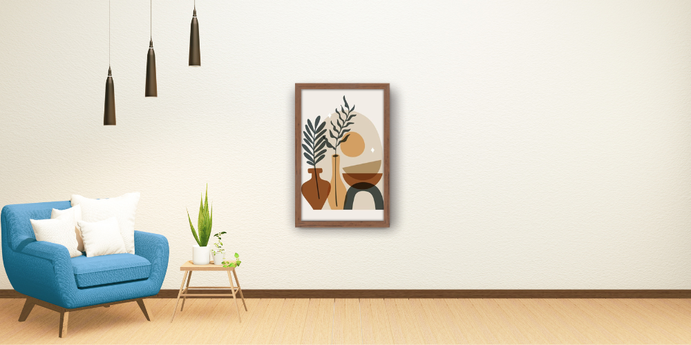 Flat 30 x 15 mm Walnut Frame