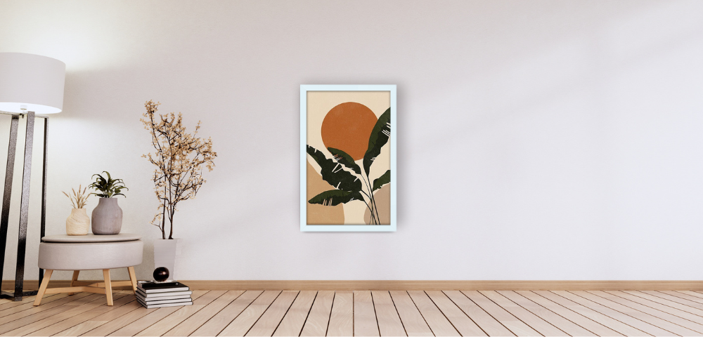 Flat 30 x 15 mm White Frame