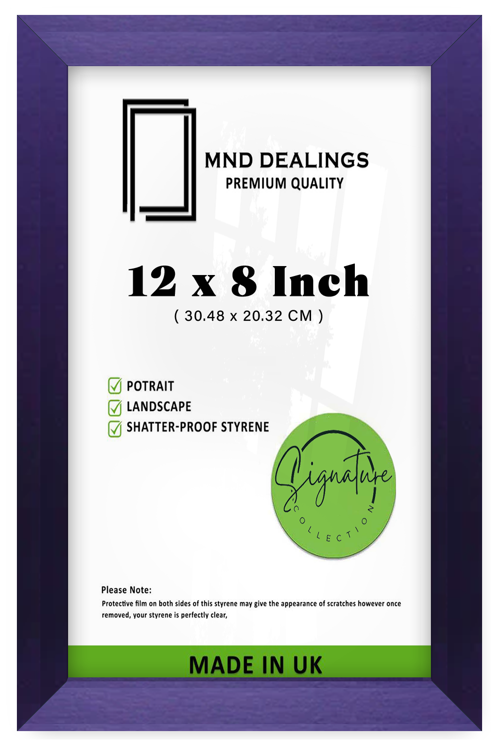 12 x 8 Inch / ( 30.48 x 20.32 CM ) Frames - MDF