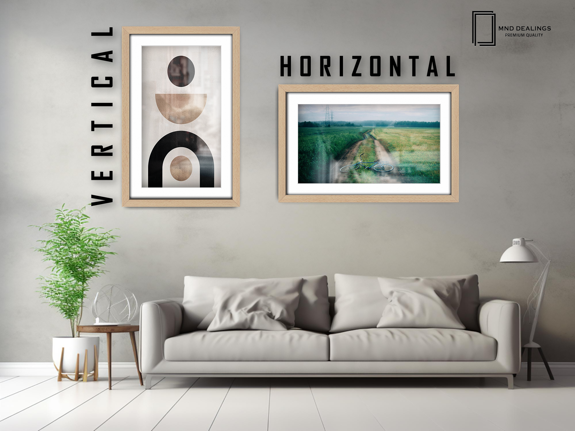 14 x 11 Inch / (35.56 x 27.94 cm ) with 30.48 x 20.32 cm White Mount Frames - MDF
