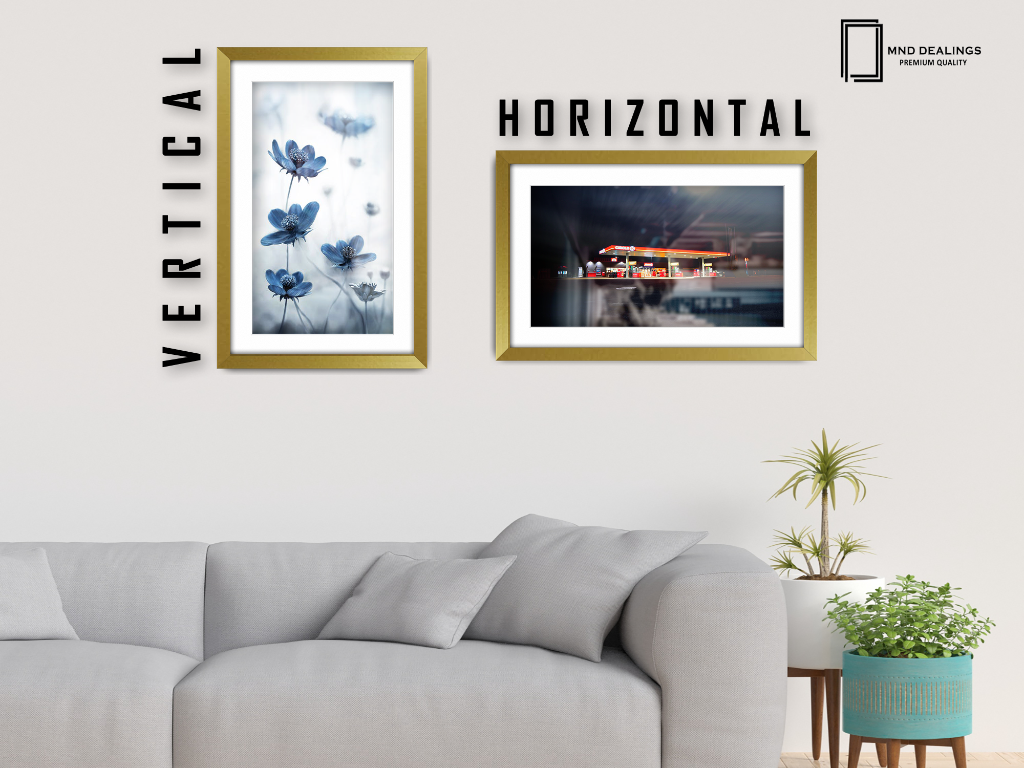 14 x 11 Inch / (35.56 x 27.94 cm ) with 30.48 x 20.32 cm White Mount Frames - MDF