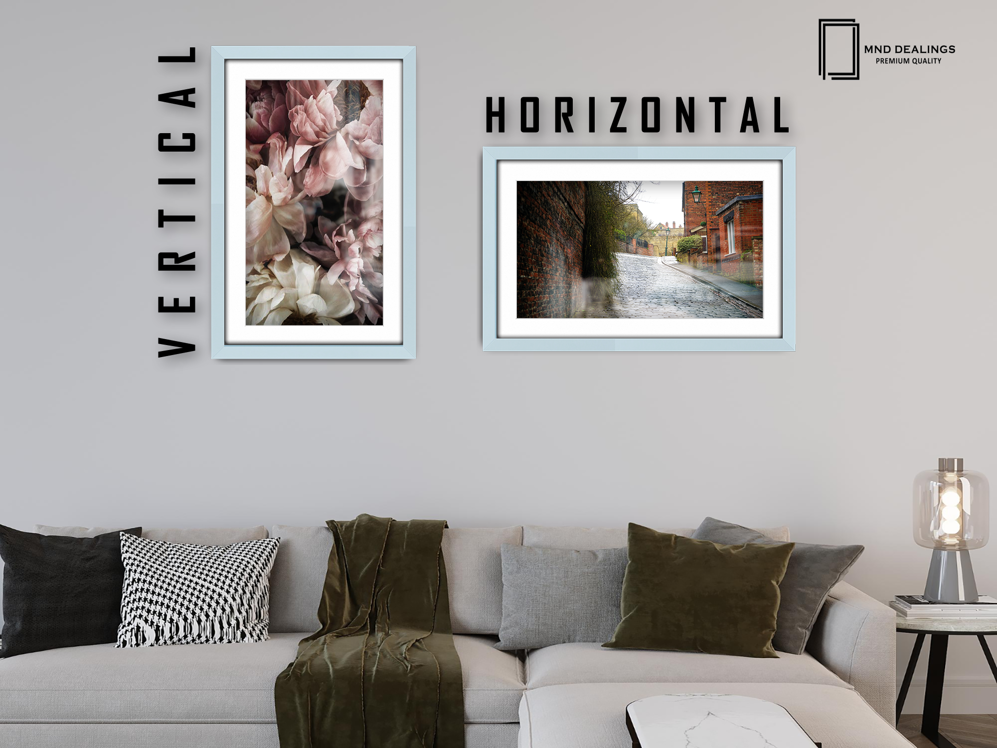 14 x 11 Inch / (35.56 x 27.94 cm ) with 30.48 x 20.32 cm White Mount Frames - MDF