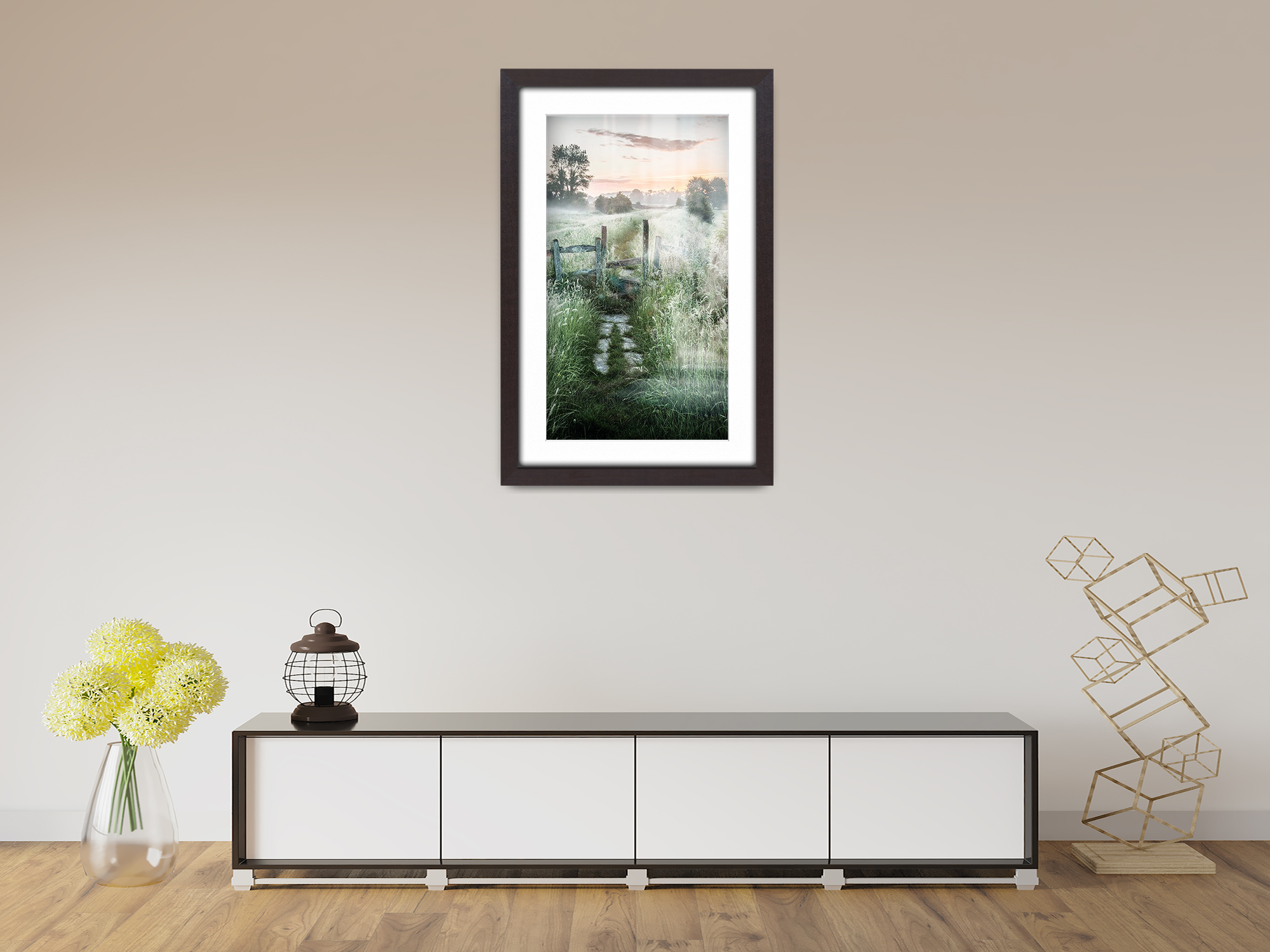 14 x 11 Inch / (35.56 x 27.94 cm ) with 30.48 x 20.32 cm White Mount Frames - MDF