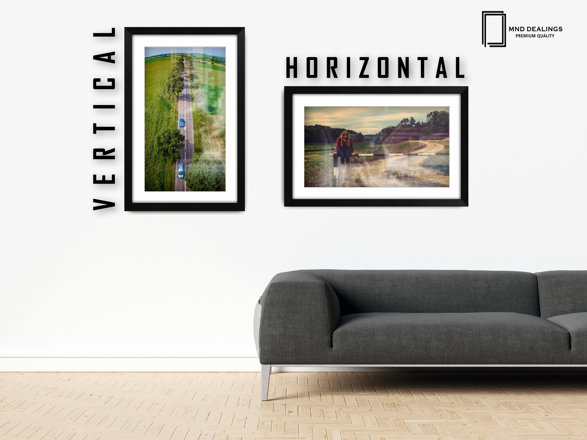 14 x 11 Inch / (35.56 x 27.94 cm ) with 30.48 x 20.32 cm White Mount Frames - MDF