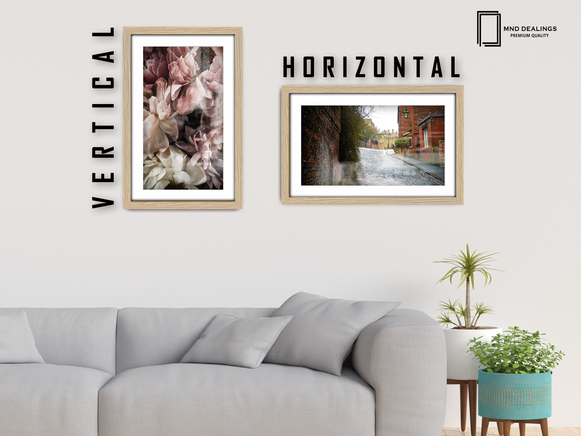 14 x 11 Inch / (35.56 x 27.94 cm ) with 30.48 x 20.32 cm White Mount Frames - MDF