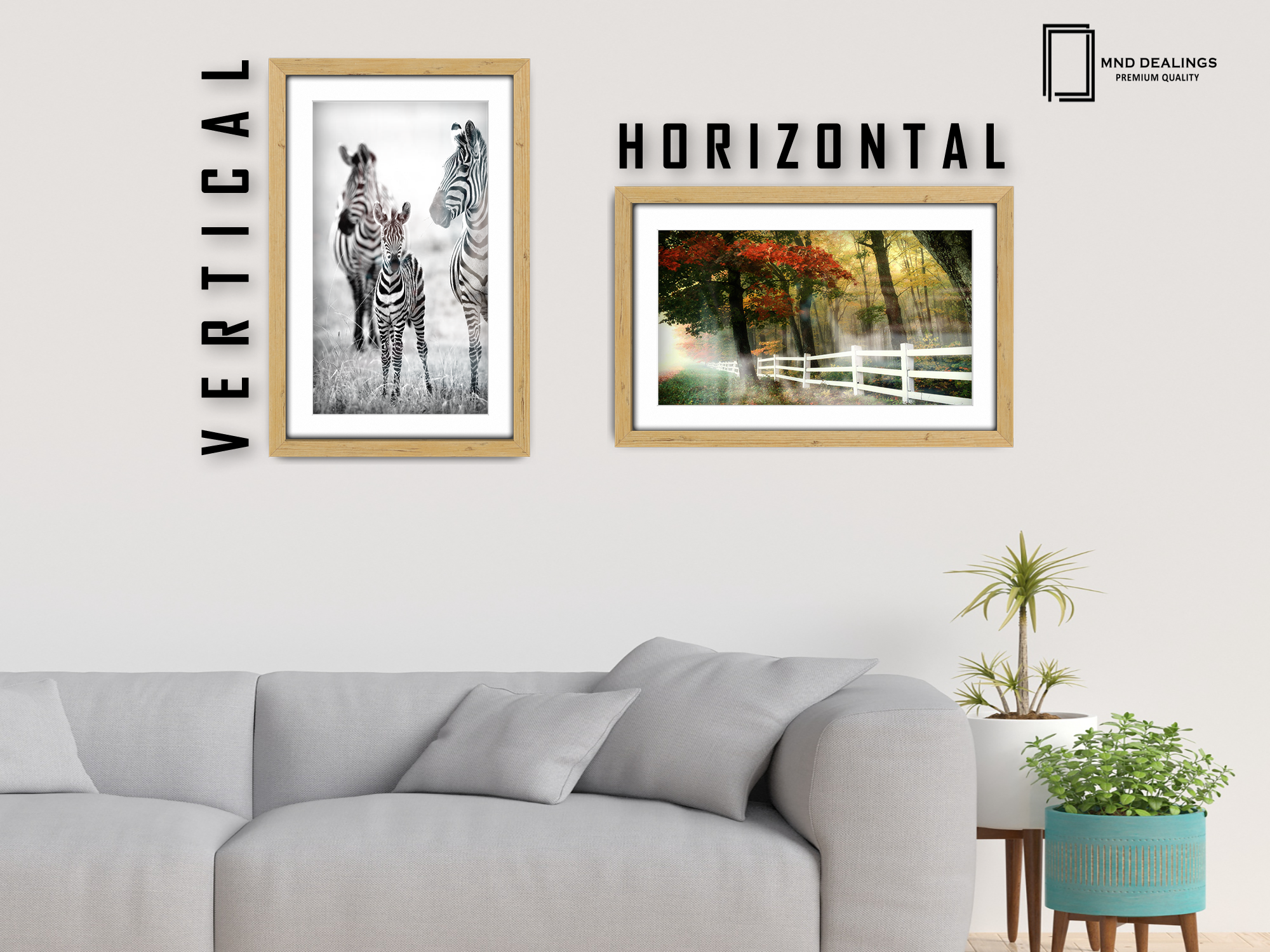 14 x 11 Inch / (35.56 x 27.94 cm ) with 30.48 x 20.32 cm White Mount Frames - MDF