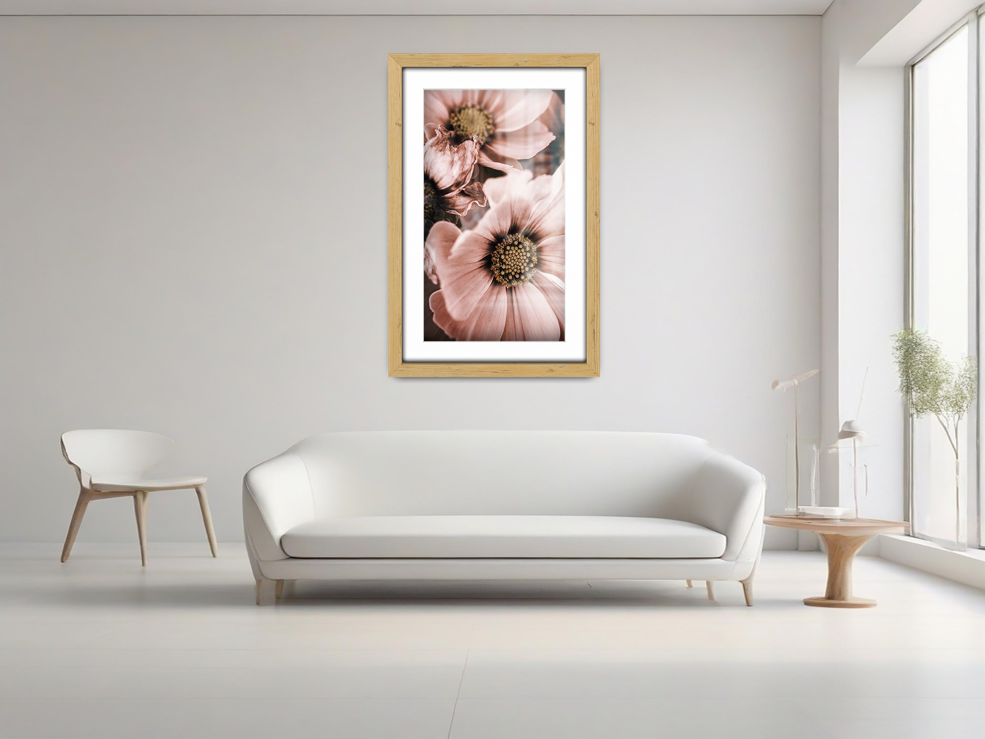 14 x 11 Inch / (35.56 x 27.94 cm ) with 30.48 x 20.32 cm White Mount Frames - MDF
