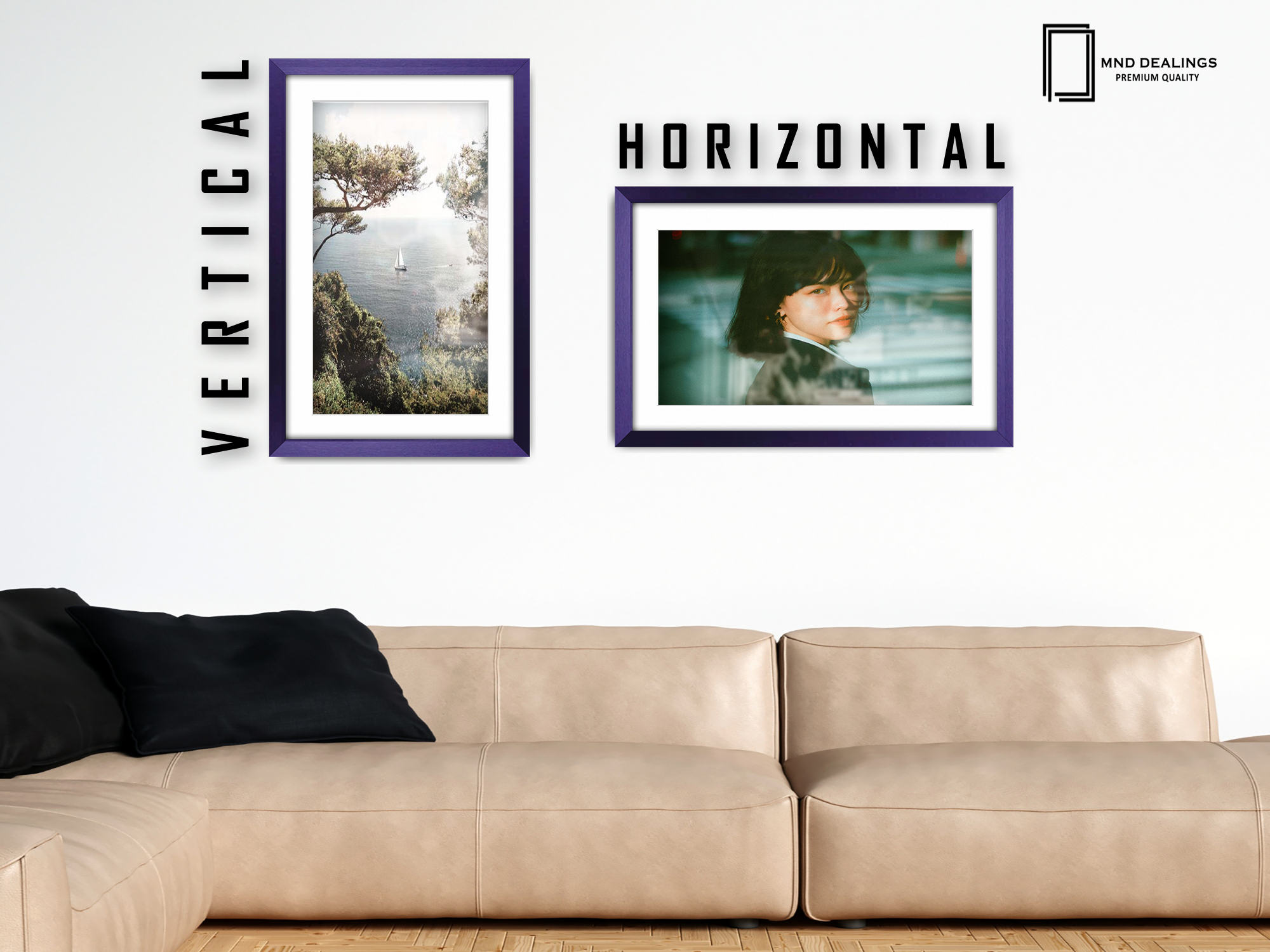 14 x 11 Inch / (35.56 x 27.94 cm ) with 30.48 x 20.32 cm White Mount Frames - MDF