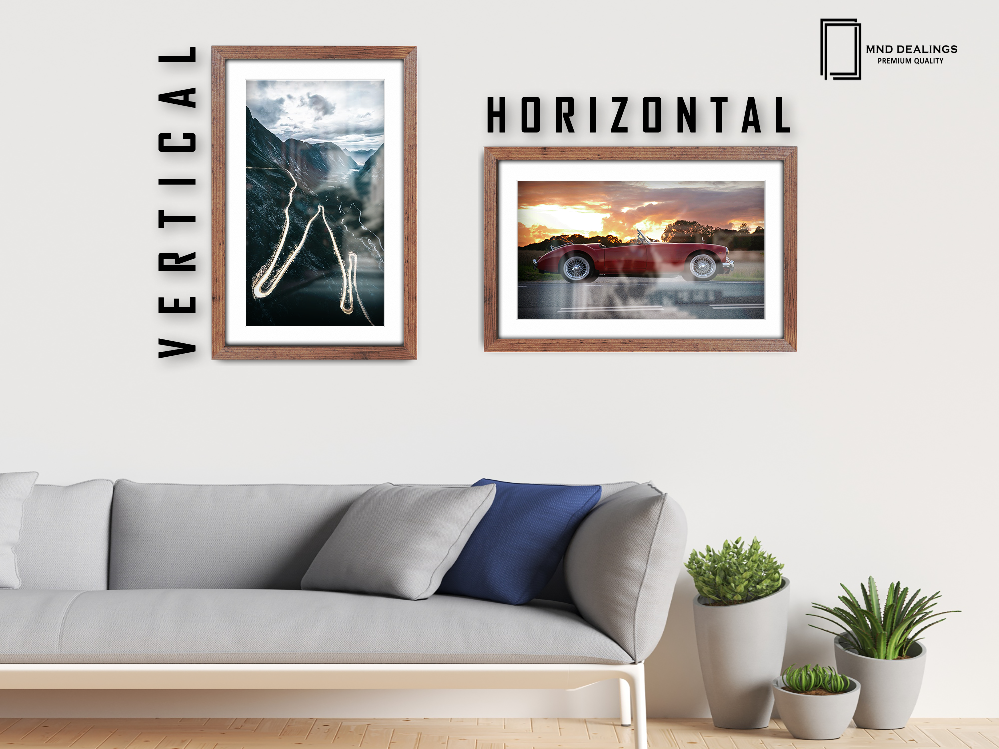 14 x 11 Inch / (35.56 x 27.94 cm ) with 30.48 x 20.32 cm White Mount Frames - MDF