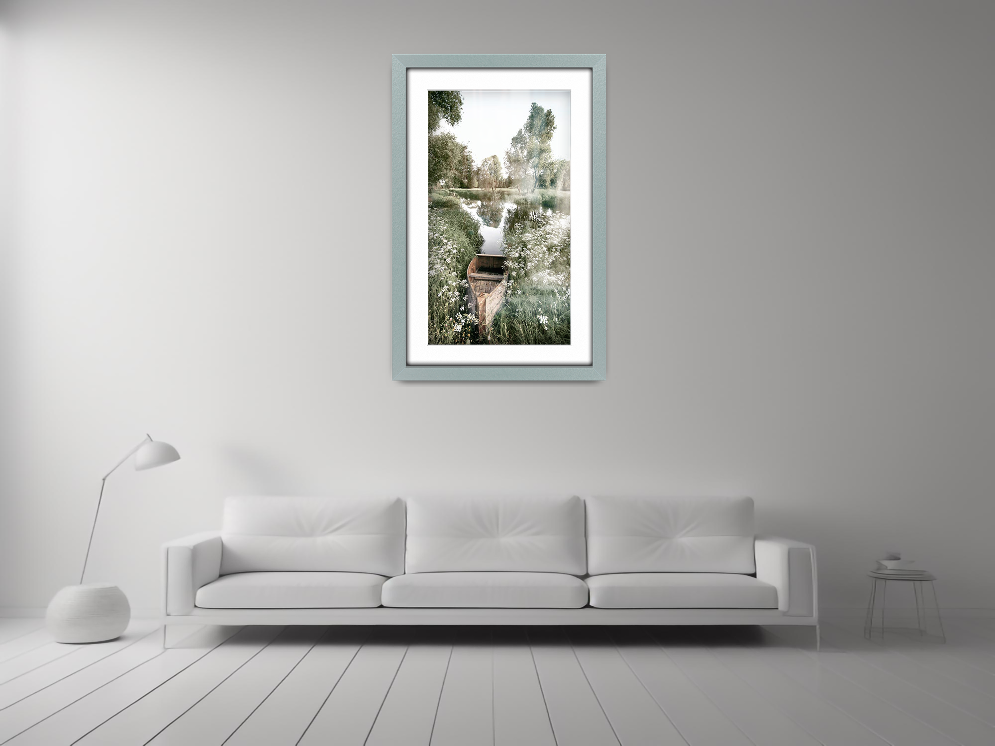 14 x 11 Inch / (35.56 x 27.94 cm ) with 30.48 x 20.32 cm White Mount Frames - MDF