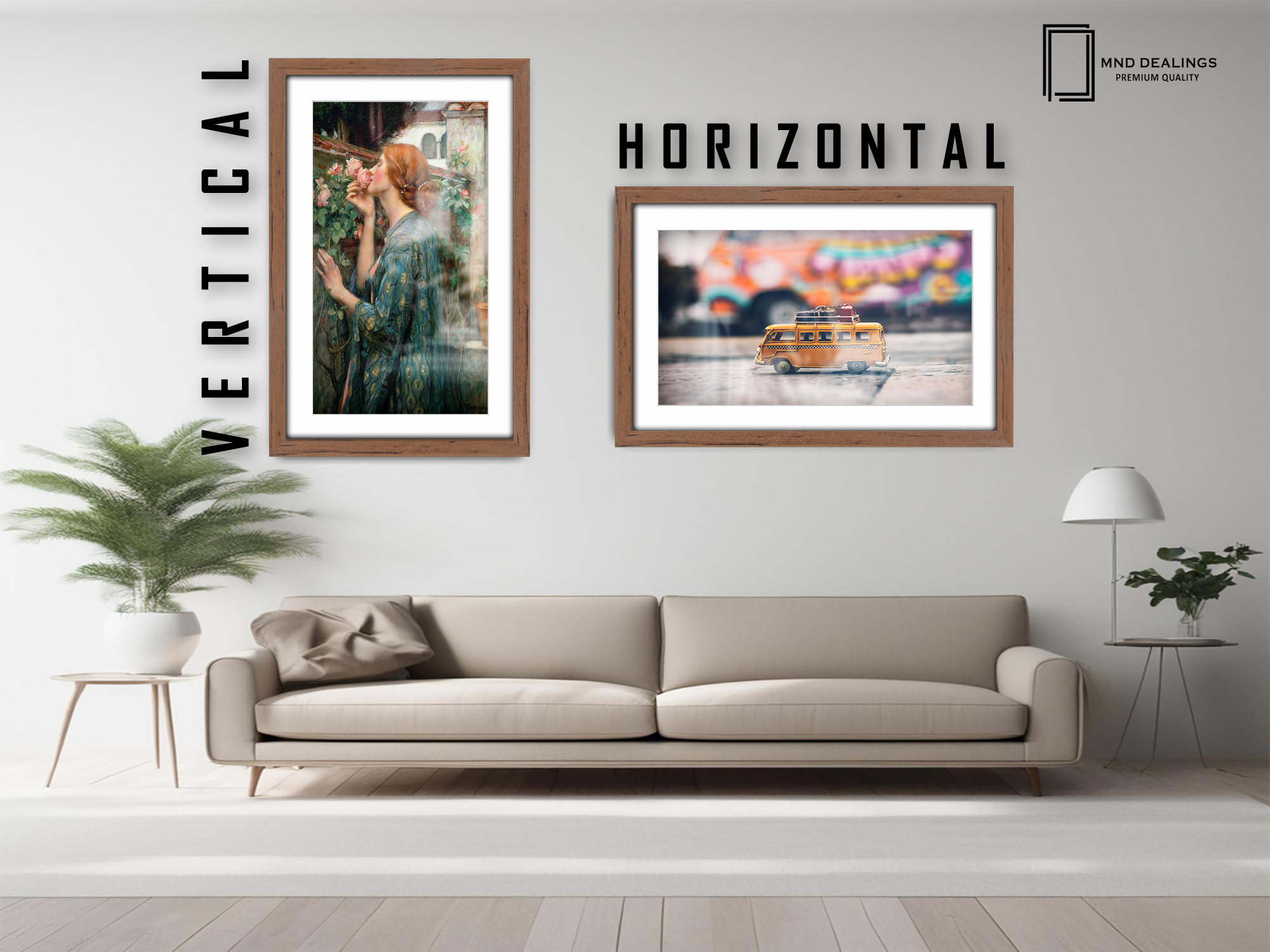 14 x 11 Inch / (35.56 x 27.94 cm ) with 30.48 x 20.32 cm White Mount Frames - MDF