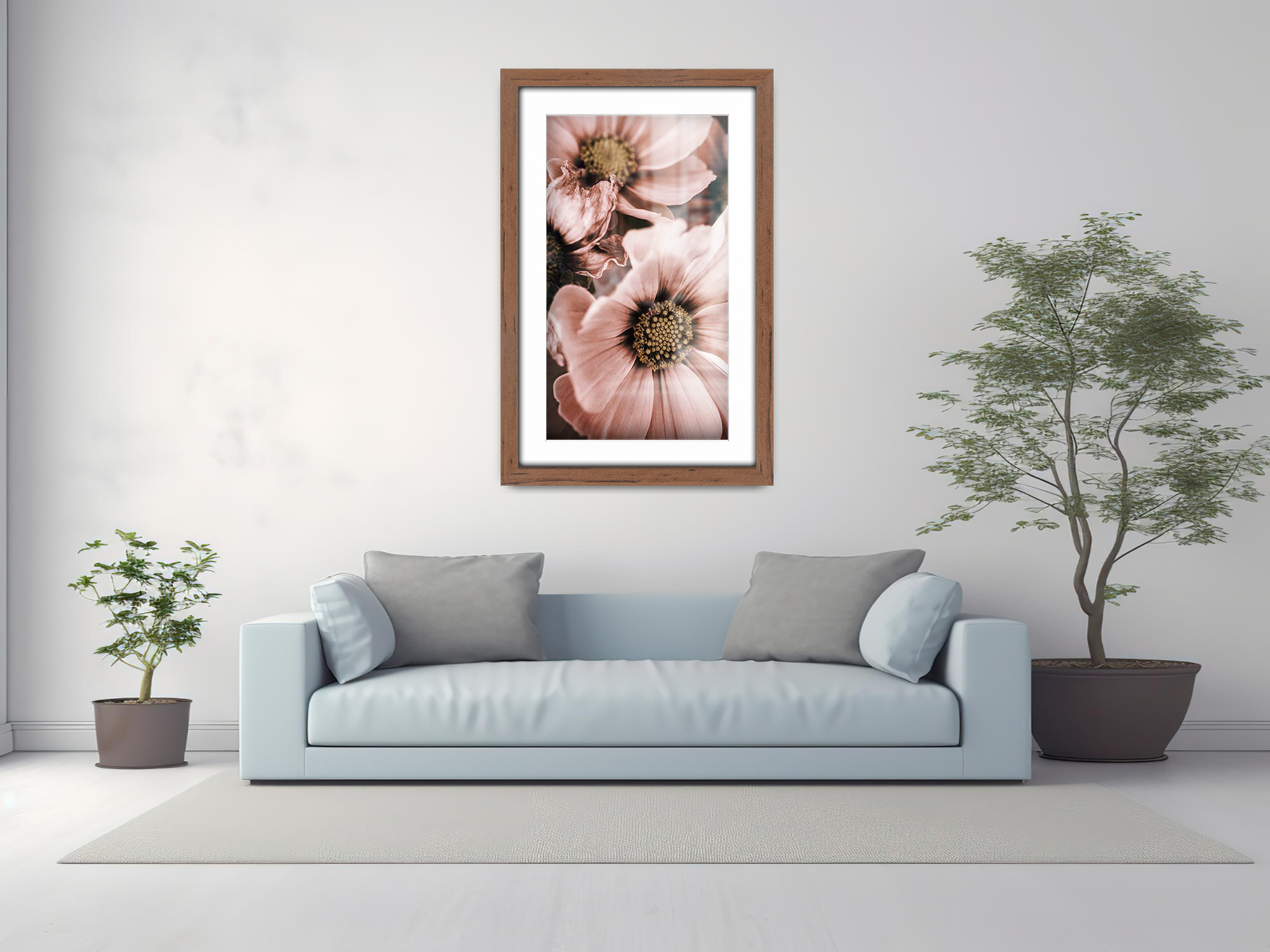 14 x 11 Inch / (35.56 x 27.94 cm ) with 30.48 x 20.32 cm White Mount Frames - MDF