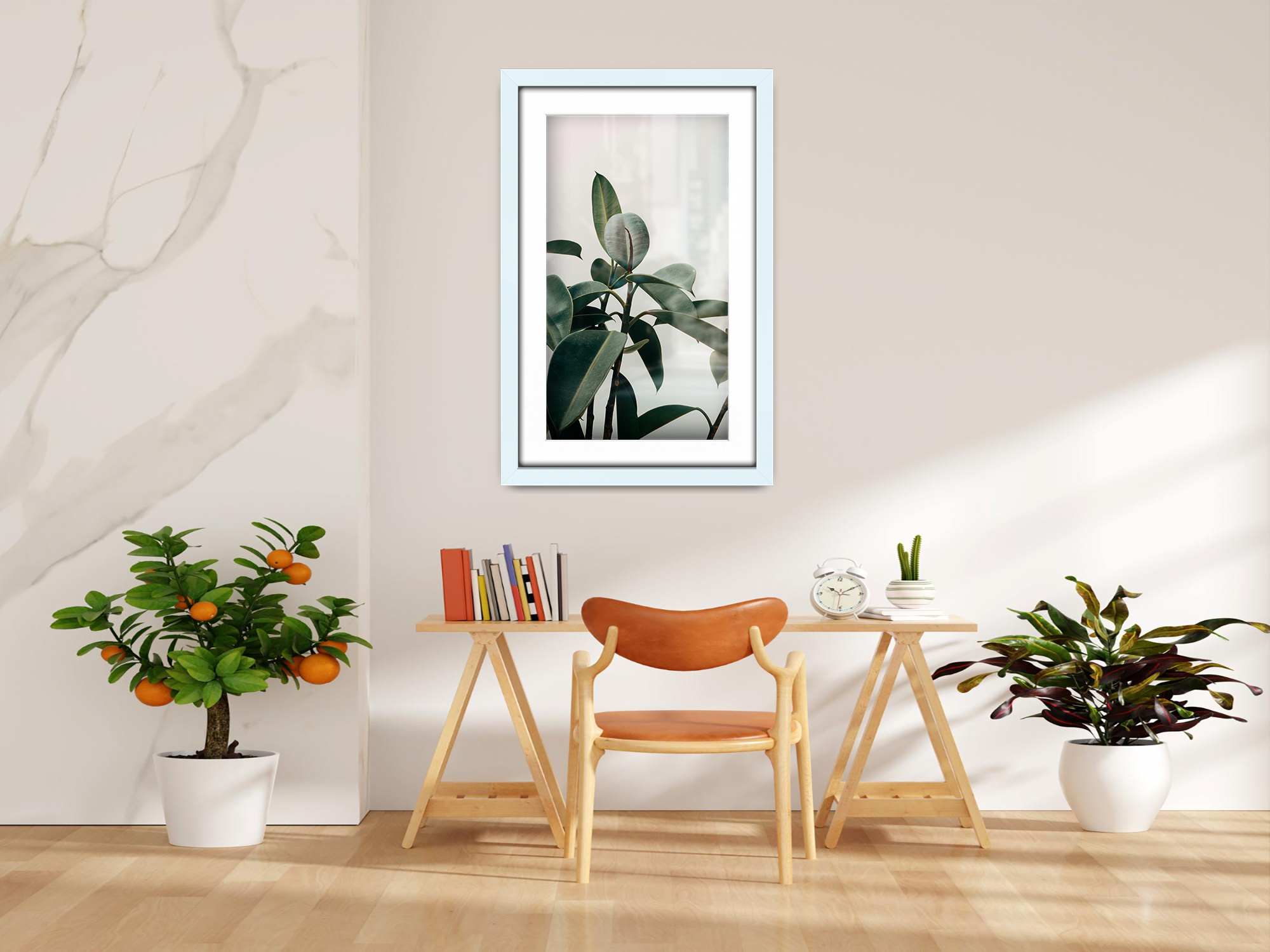 14 x 11 Inch / (35.56 x 27.94 cm ) with 30.48 x 20.32 cm White Mount Frames - MDF