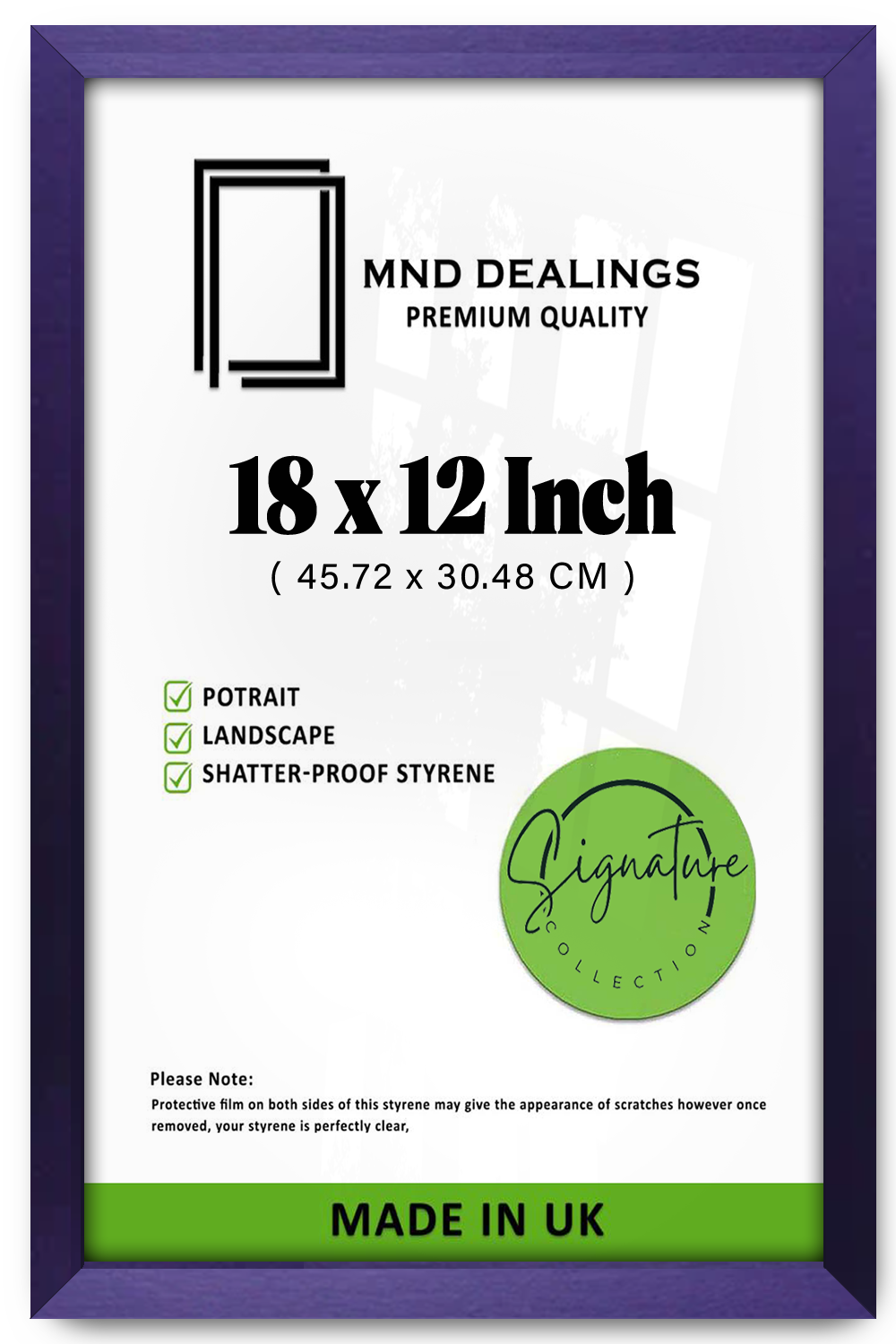 18 x 12 Inch / ( 45.72 x 30.48 CM ) Certificate Frames - MDF