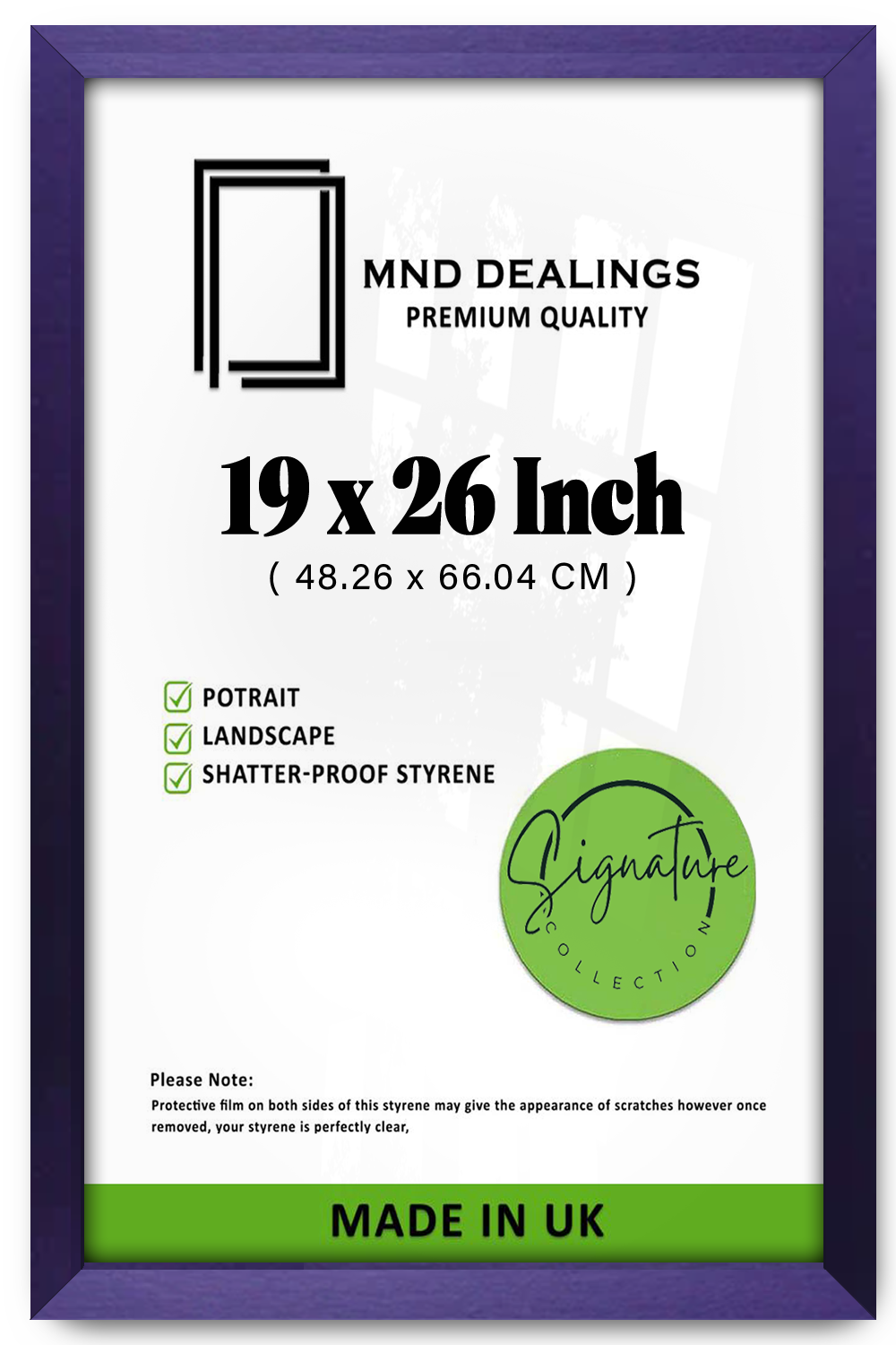 19 x 26 Inch / ( 48.26 x 66.04 CM ) Display Frame - MDF