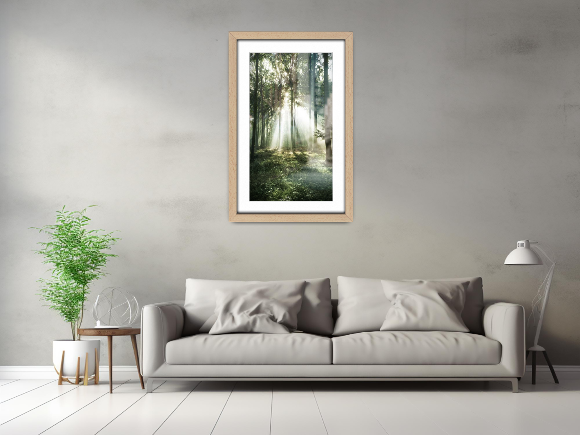 20 x 16 Inch / (50.8 x 40.64 cm ) with 43.18 x 30.48 cm White Mount Display Frame - MDF