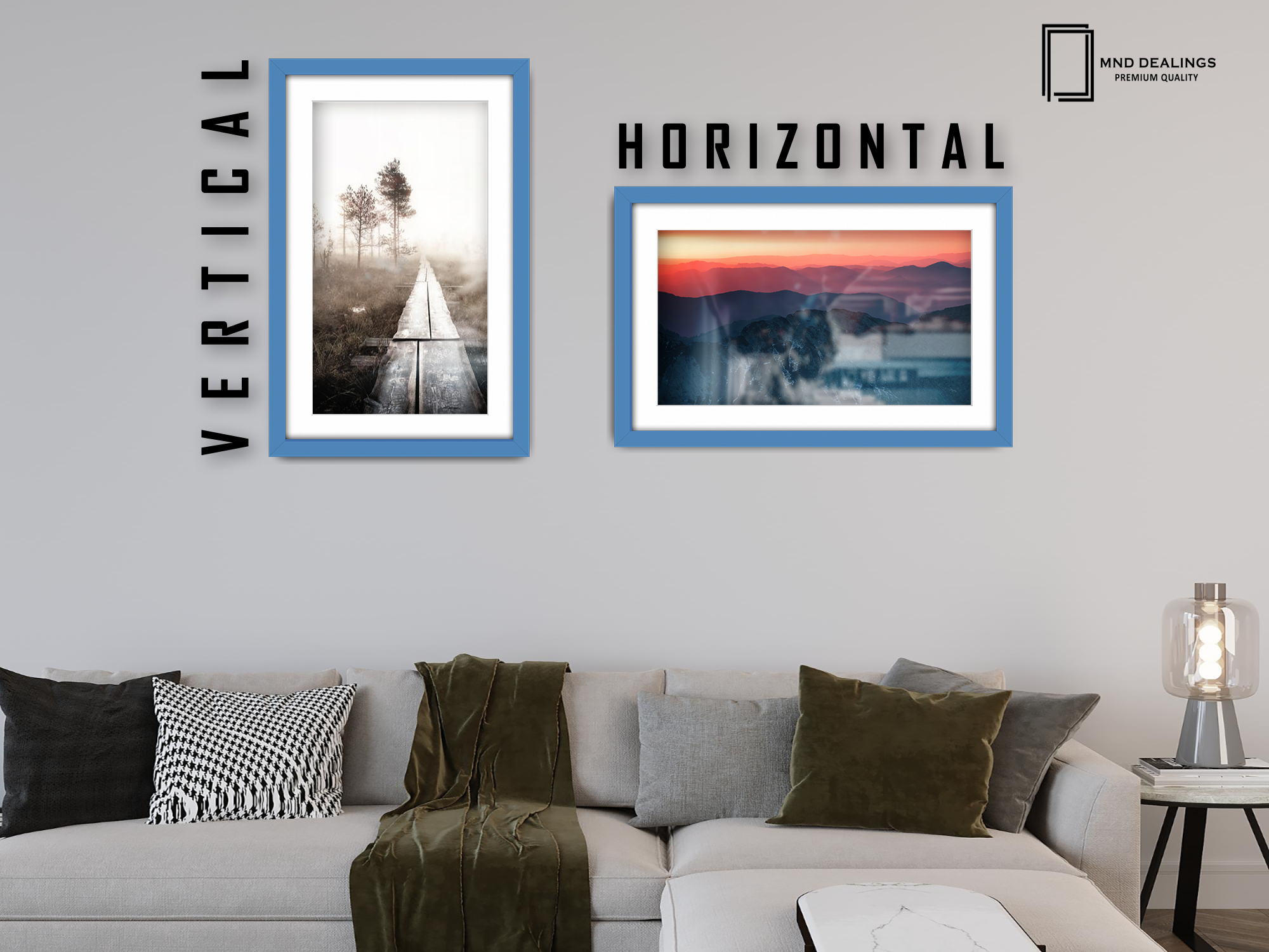 20 x 16 Inch / (50.8 x 40.64 cm ) with 43.18 x 30.48 cm White Mount Display Frame - MDF