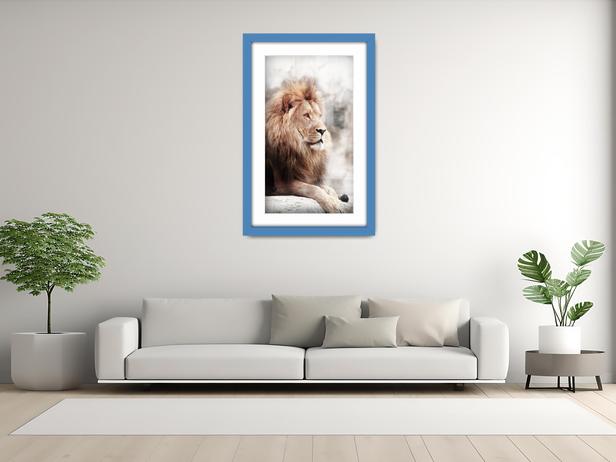 20 x 16 Inch / (50.8 x 40.64 cm ) with 43.18 x 30.48 cm White Mount Display Frame - MDF