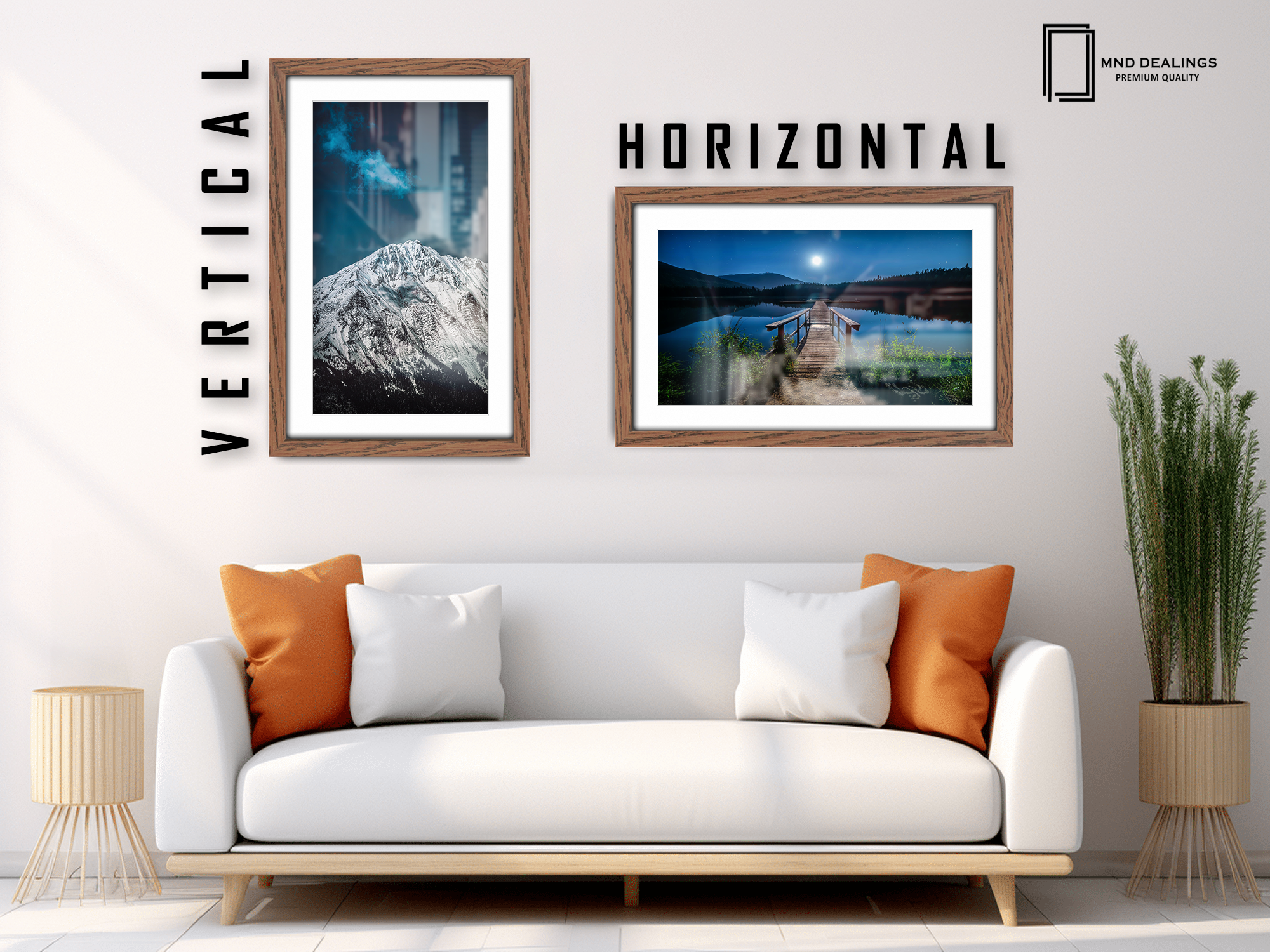 20 x 16 Inch / (50.8 x 40.64 cm ) with 43.18 x 30.48 cm White Mount Display Frame - MDF