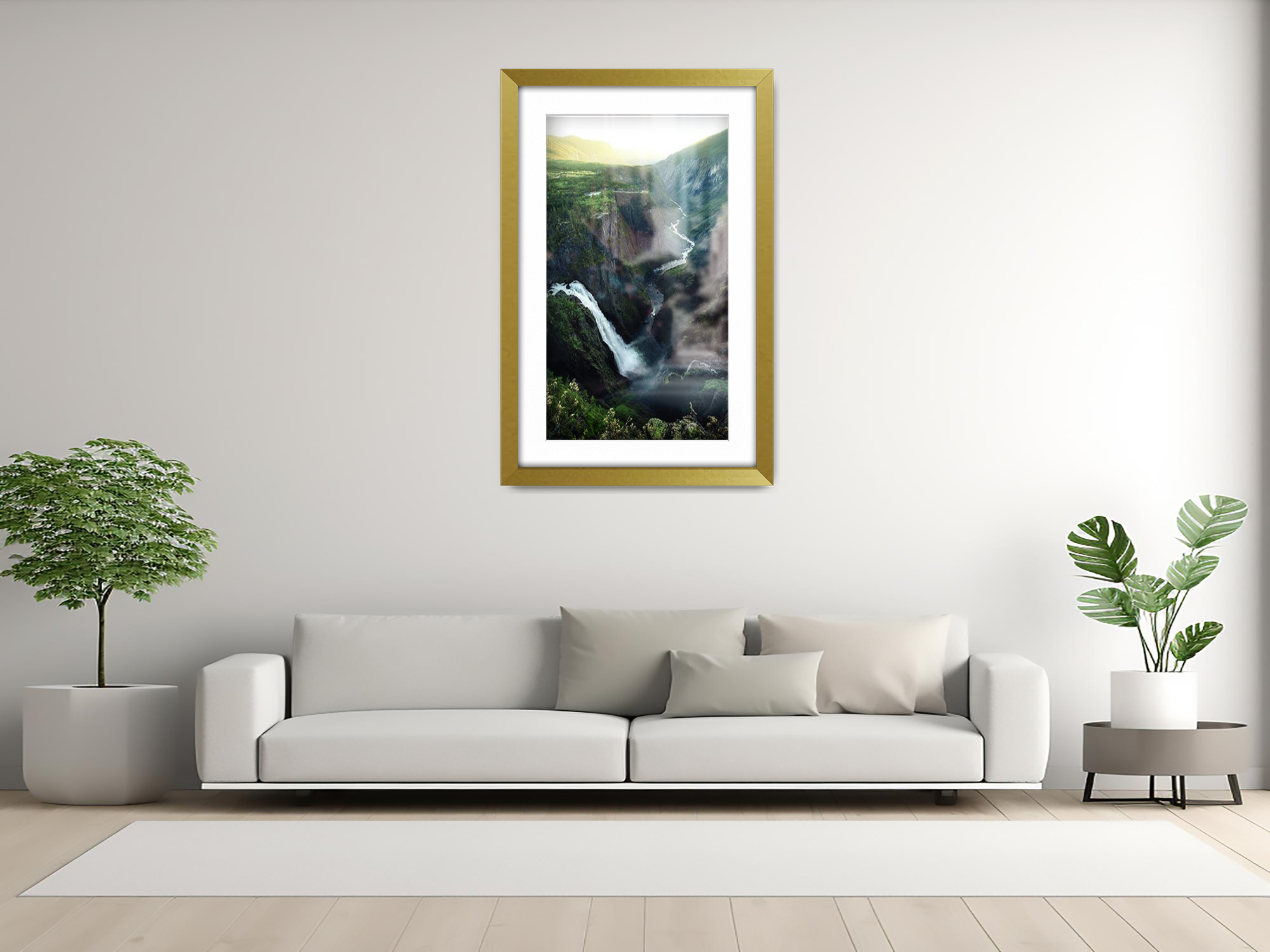 20 x 16 Inch / (50.8 x 40.64 cm ) with 43.18 x 30.48 cm White Mount Display Frame - MDF