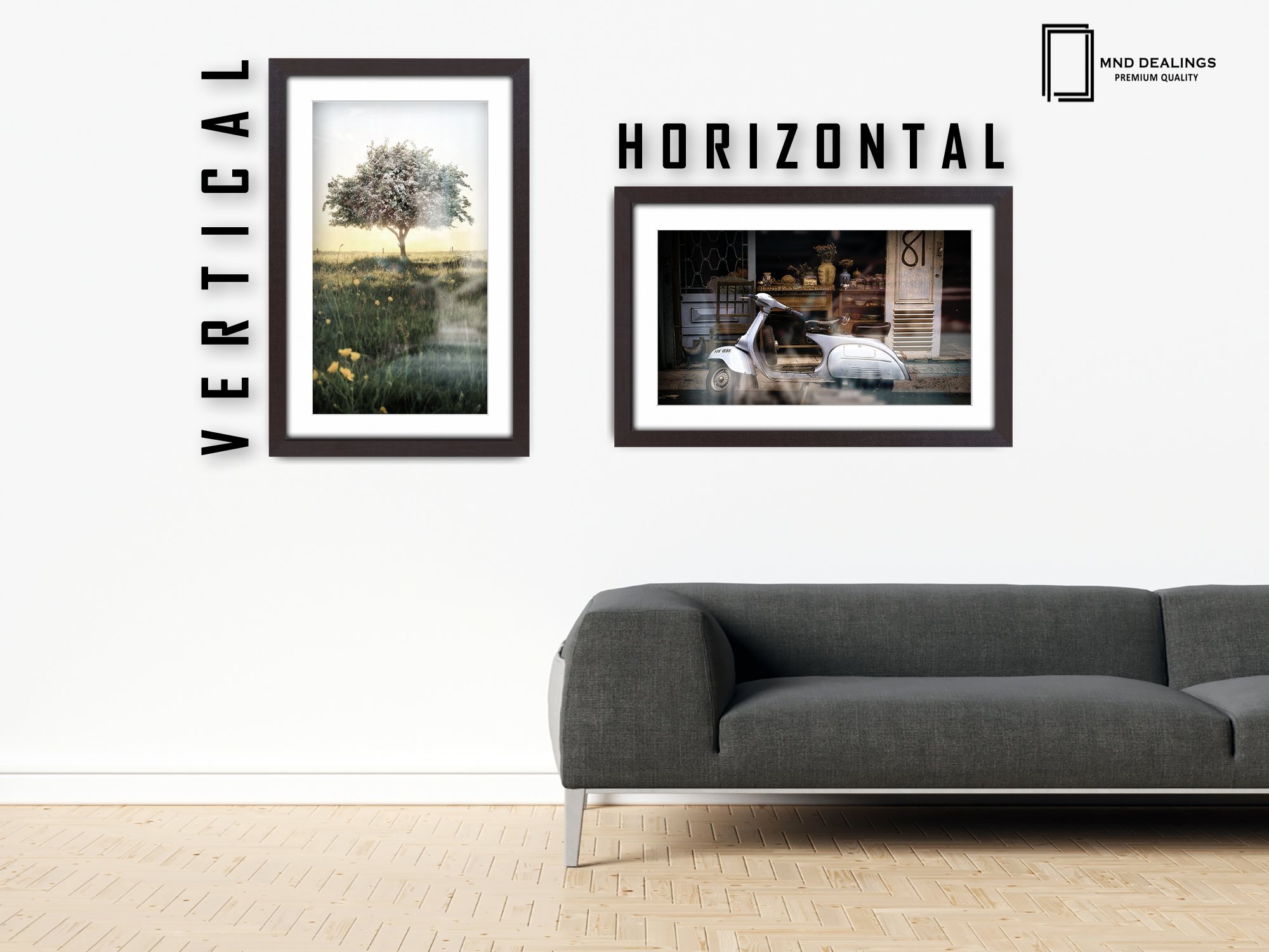 20 x 16 Inch / (50.8 x 40.64 cm ) with 43.18 x 30.48 cm White Mount Display Frame - MDF