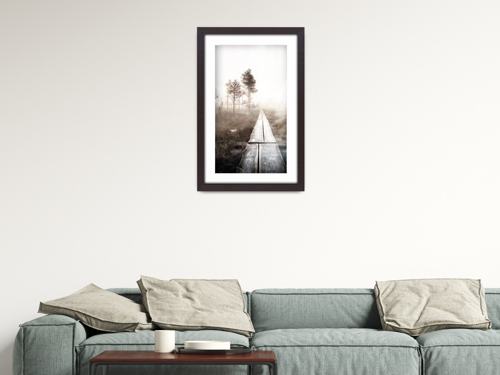 20 x 16 Inch / (50.8 x 40.64 cm ) with 43.18 x 30.48 cm White Mount Display Frame - MDF