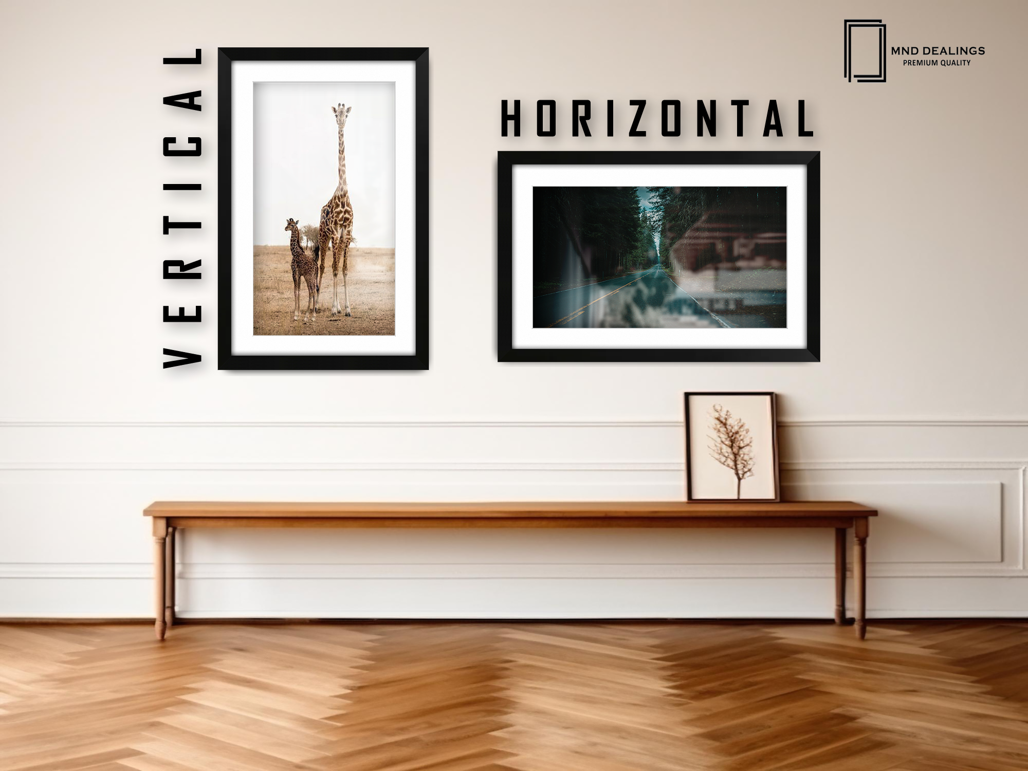 20 x 16 Inch / (50.8 x 40.64 cm ) with 43.18 x 30.48 cm White Mount Display Frame - MDF
