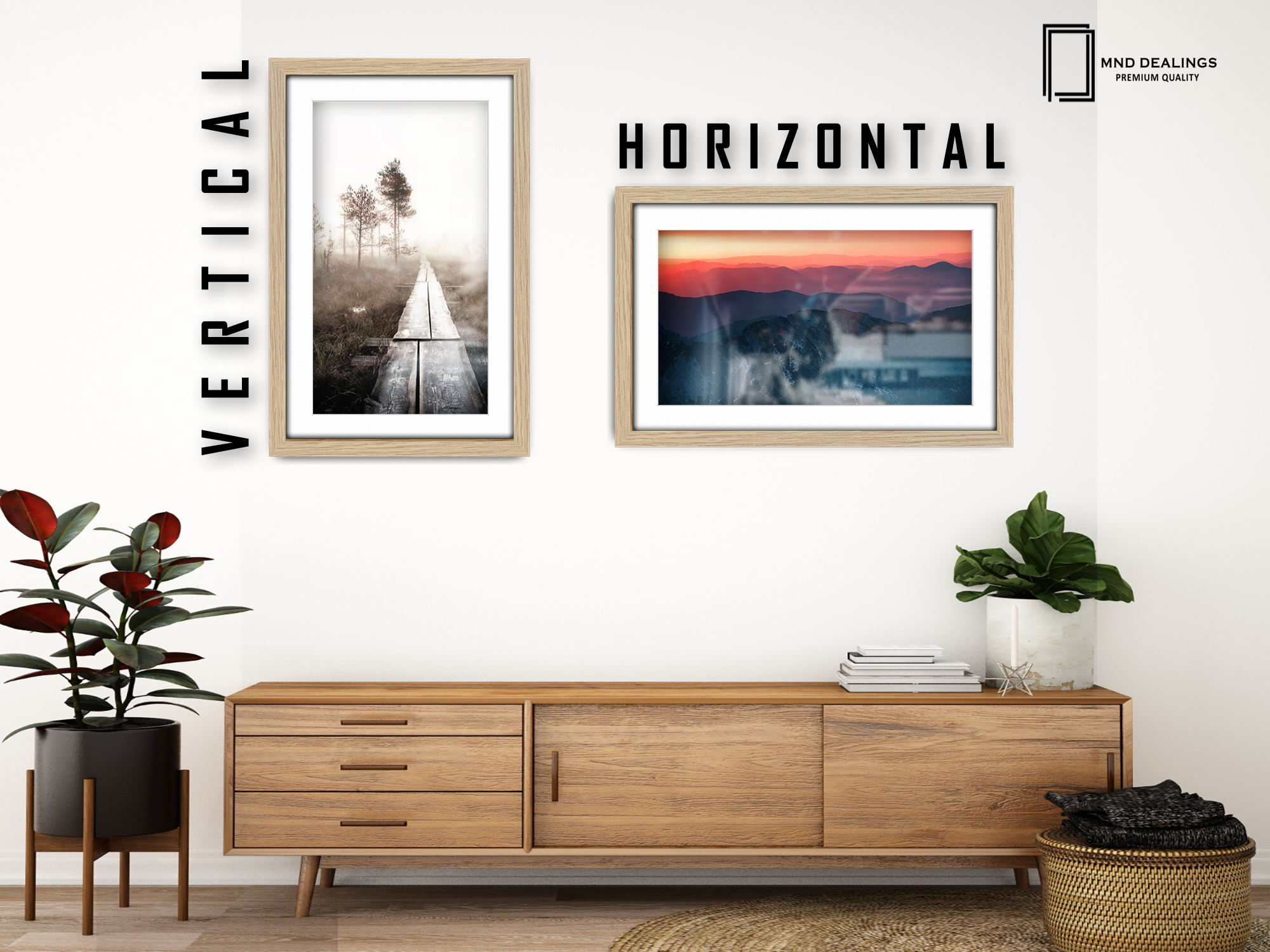 20 x 16 Inch / (50.8 x 40.64 cm ) with 43.18 x 30.48 cm White Mount Display Frame - MDF
