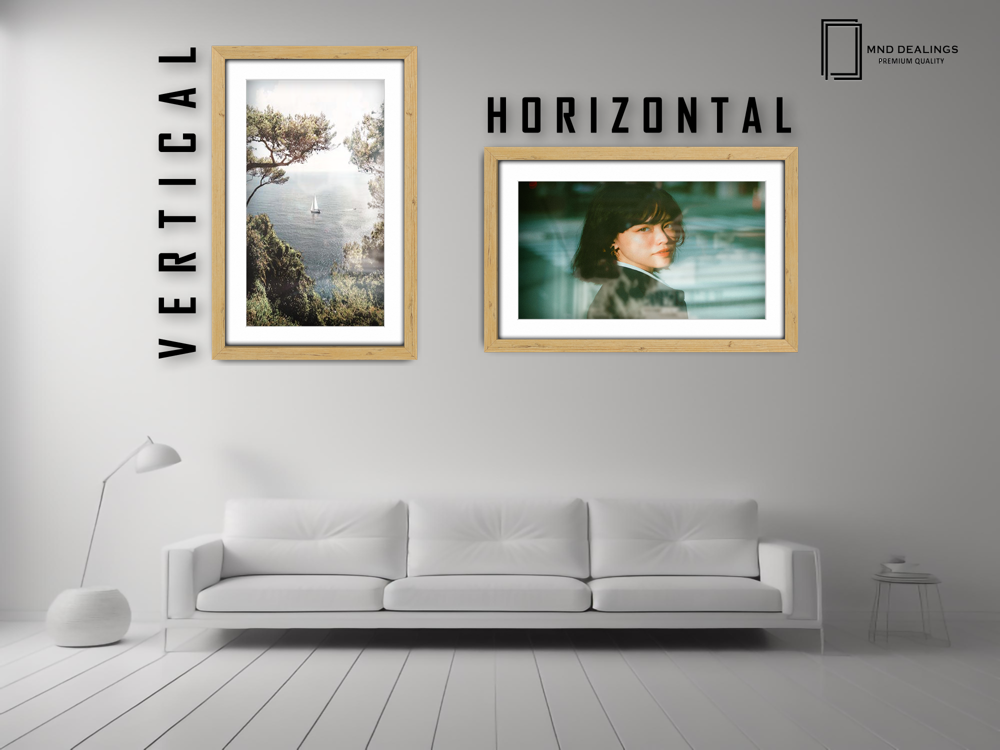20 x 16 Inch / (50.8 x 40.64 cm ) with 43.18 x 30.48 cm White Mount Display Frame - MDF