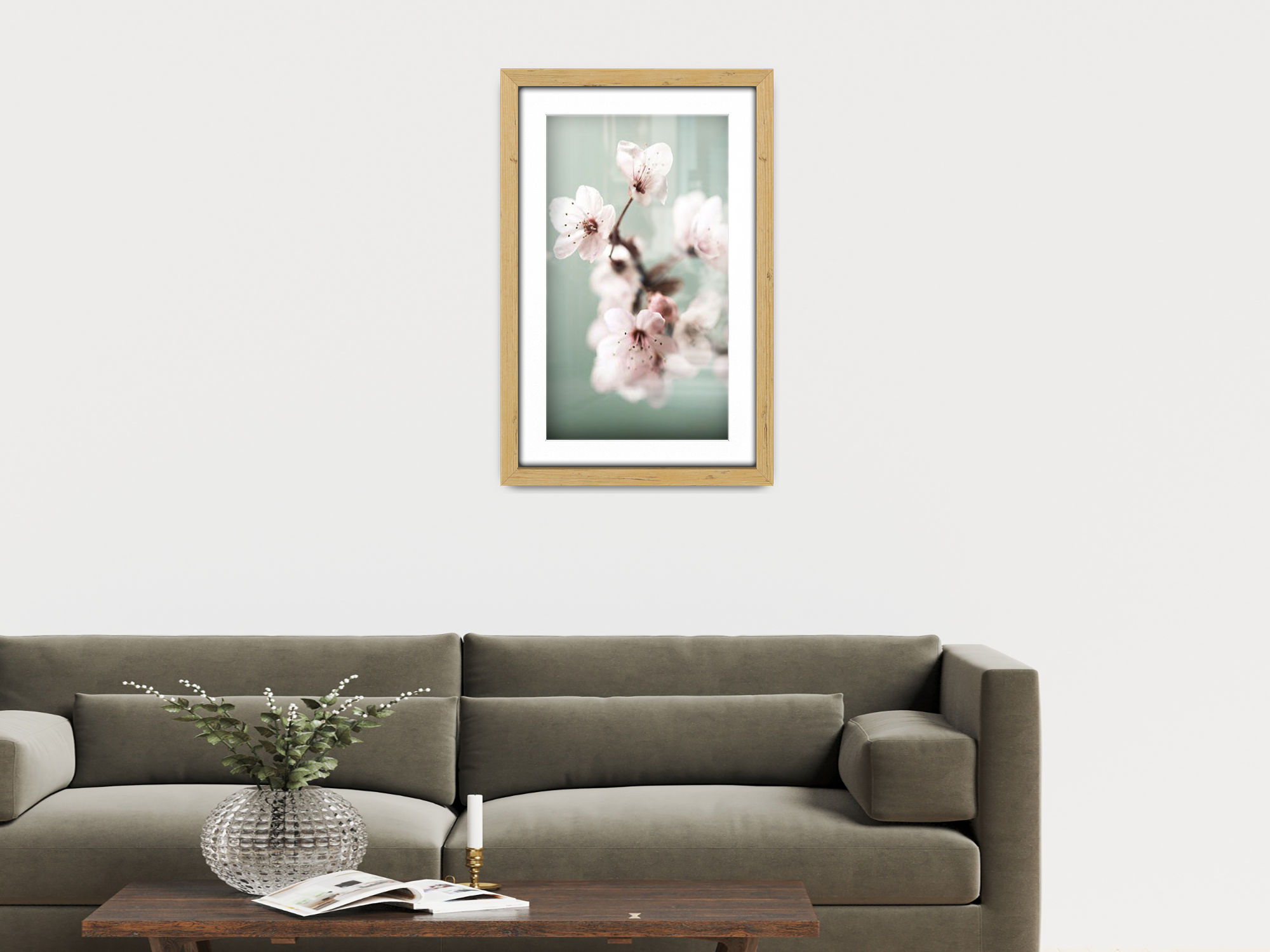 20 x 16 Inch / (50.8 x 40.64 cm ) with 43.18 x 30.48 cm White Mount Display Frame - MDF