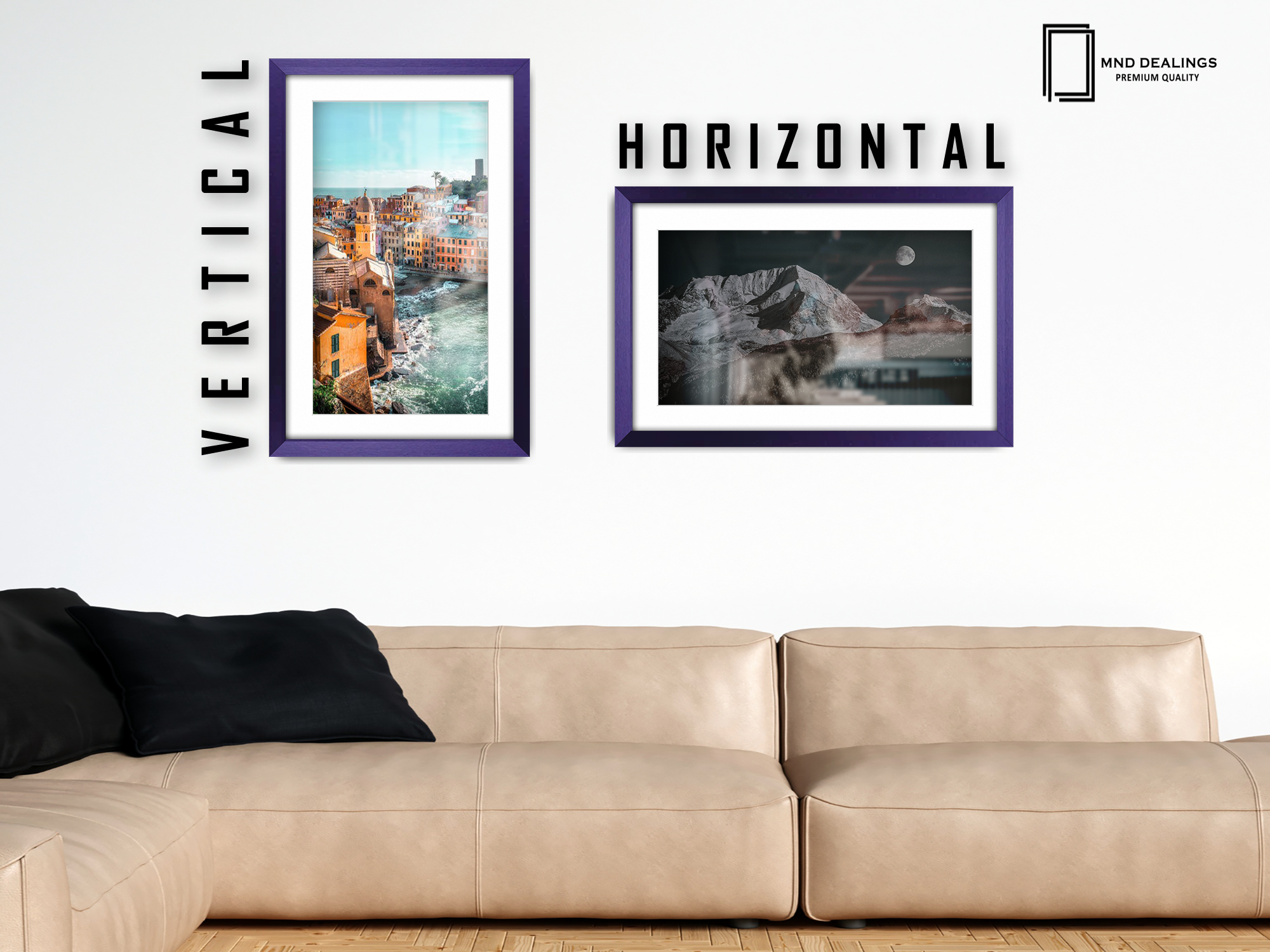 20 x 16 Inch / (50.8 x 40.64 cm ) with 43.18 x 30.48 cm White Mount Display Frame - MDF
