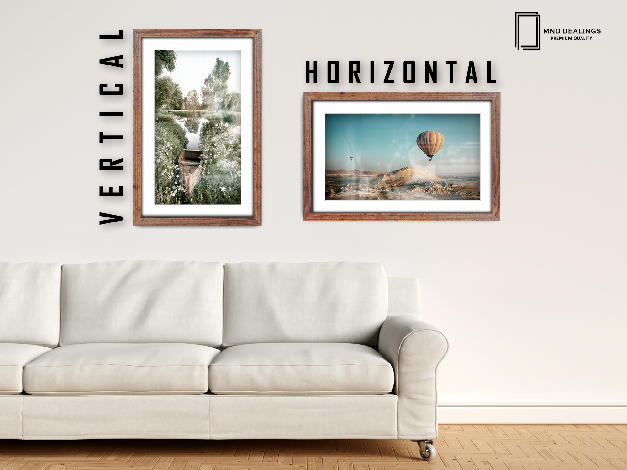 20 x 16 Inch / (50.8 x 40.64 cm ) with 43.18 x 30.48 cm White Mount Display Frame - MDF
