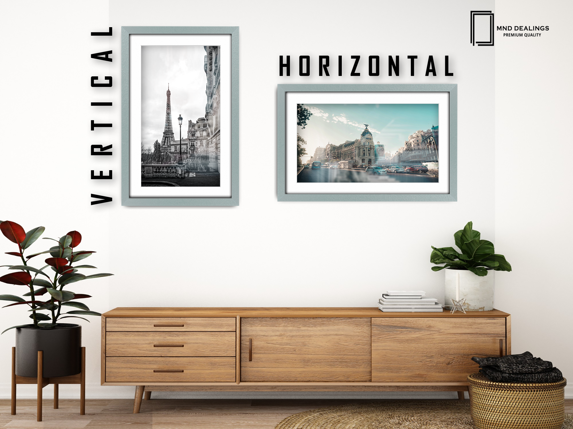 20 x 16 Inch / (50.8 x 40.64 cm ) with 43.18 x 30.48 cm White Mount Display Frame - MDF