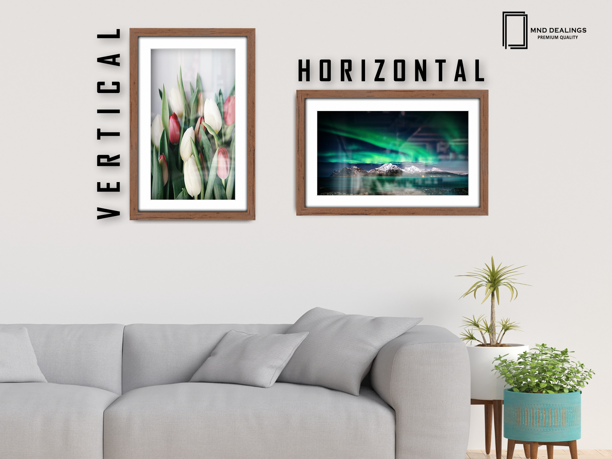 20 x 16 Inch / (50.8 x 40.64 cm ) with 43.18 x 30.48 cm White Mount Display Frame - MDF