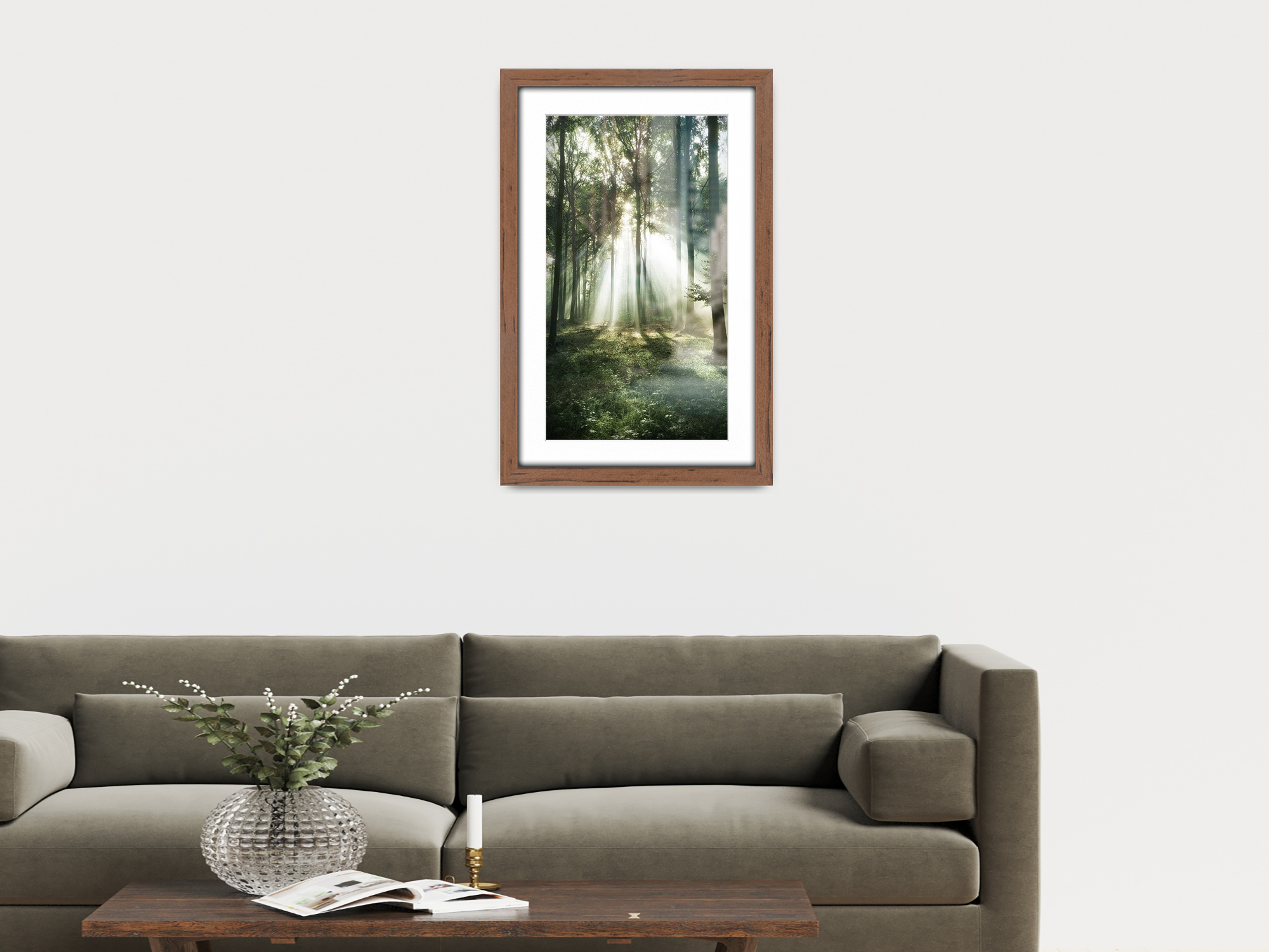 20 x 16 Inch / (50.8 x 40.64 cm ) with 43.18 x 30.48 cm White Mount Display Frame - MDF