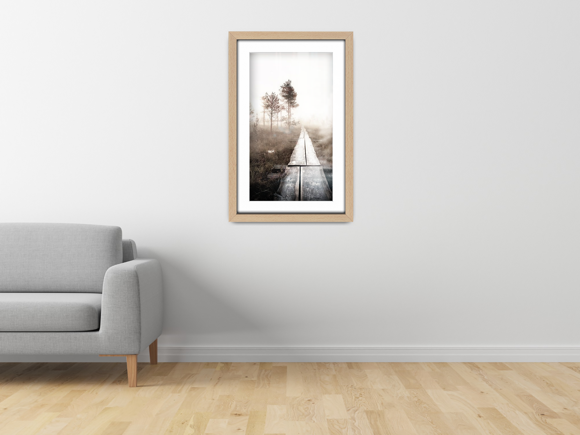 24 x 16 Inch / (60.96 x 45.72 cm ) with 45.72 x 30.48 cm White Mount Frames - MDF