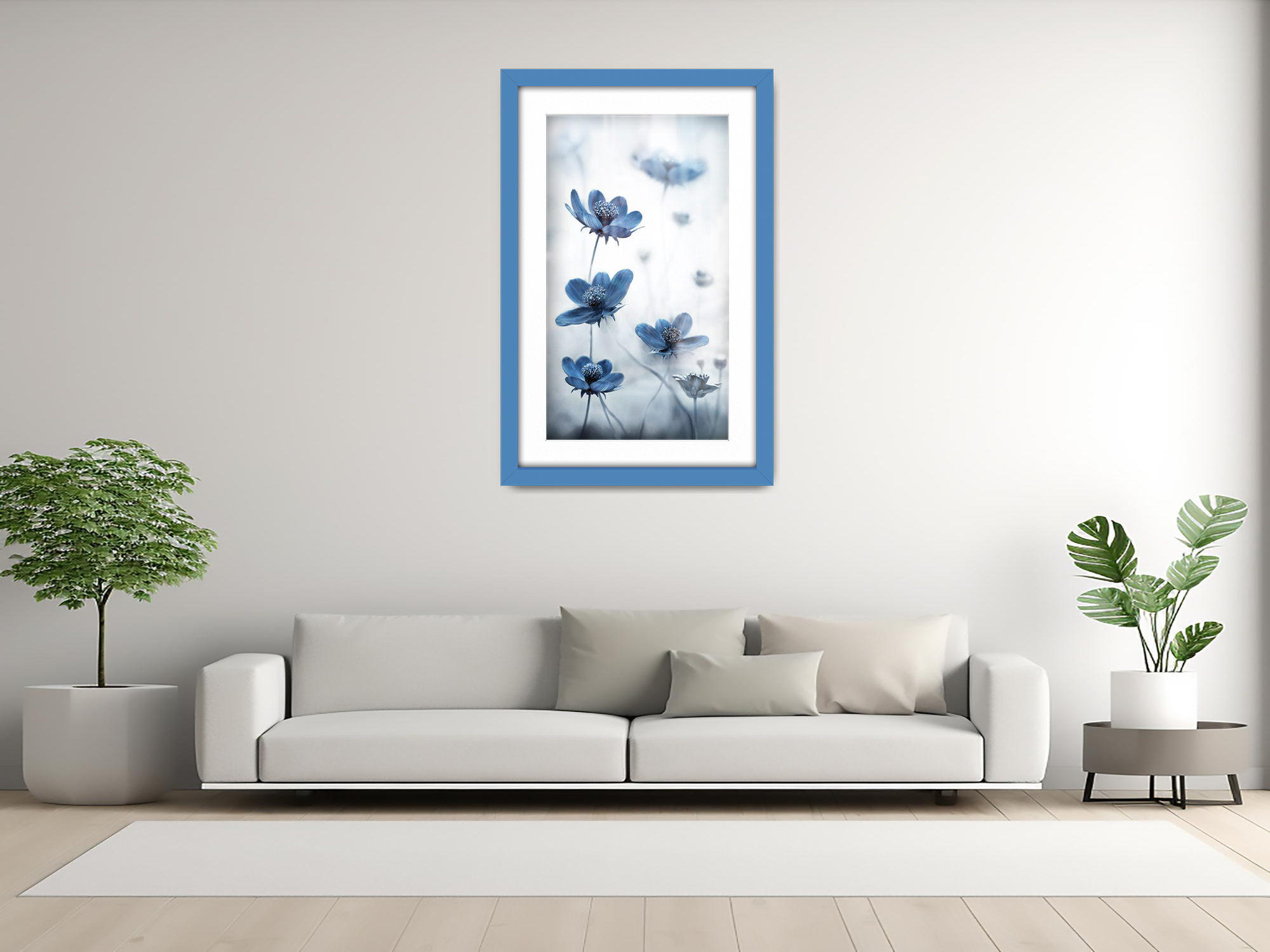 24 x 16 Inch / (60.96 x 45.72 cm ) with 45.72 x 30.48 cm White Mount Frames - MDF