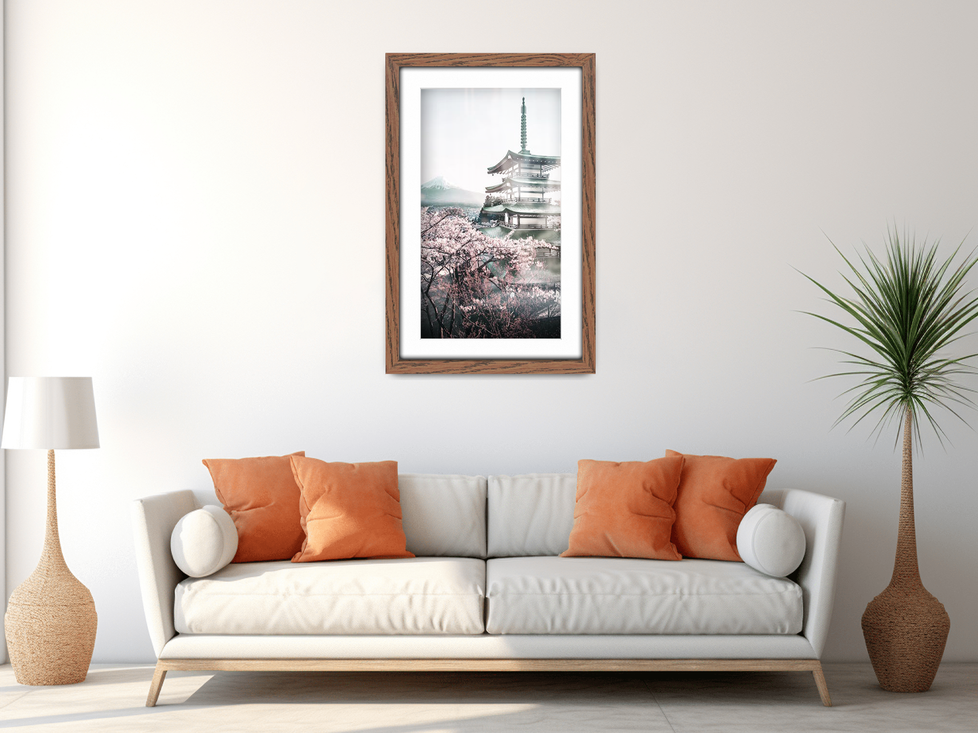 24 x 16 Inch / (60.96 x 45.72 cm ) with 45.72 x 30.48 cm White Mount Frames - MDF