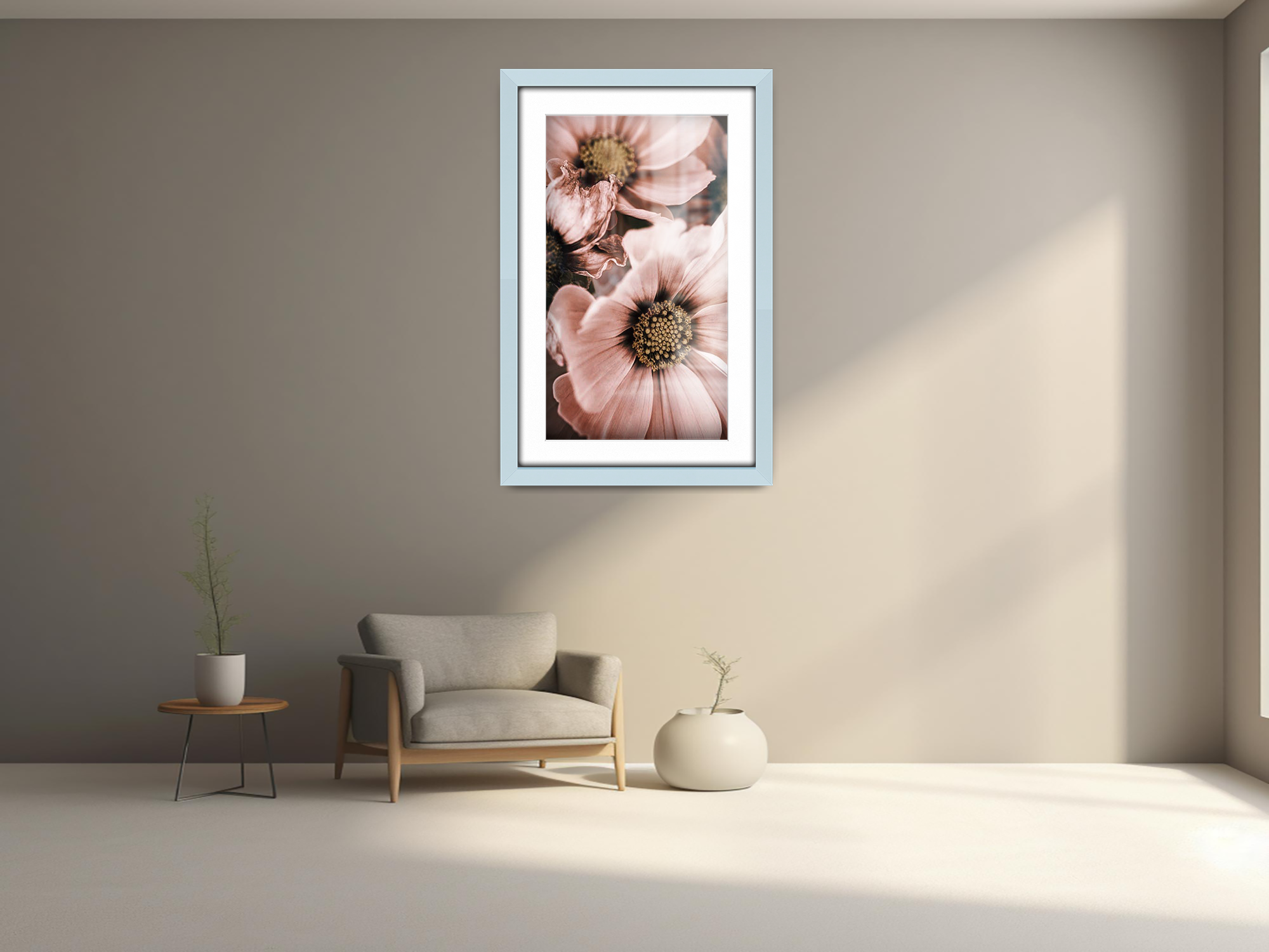 24 x 16 Inch / (60.96 x 45.72 cm ) with 45.72 x 30.48 cm White Mount Frames - MDF