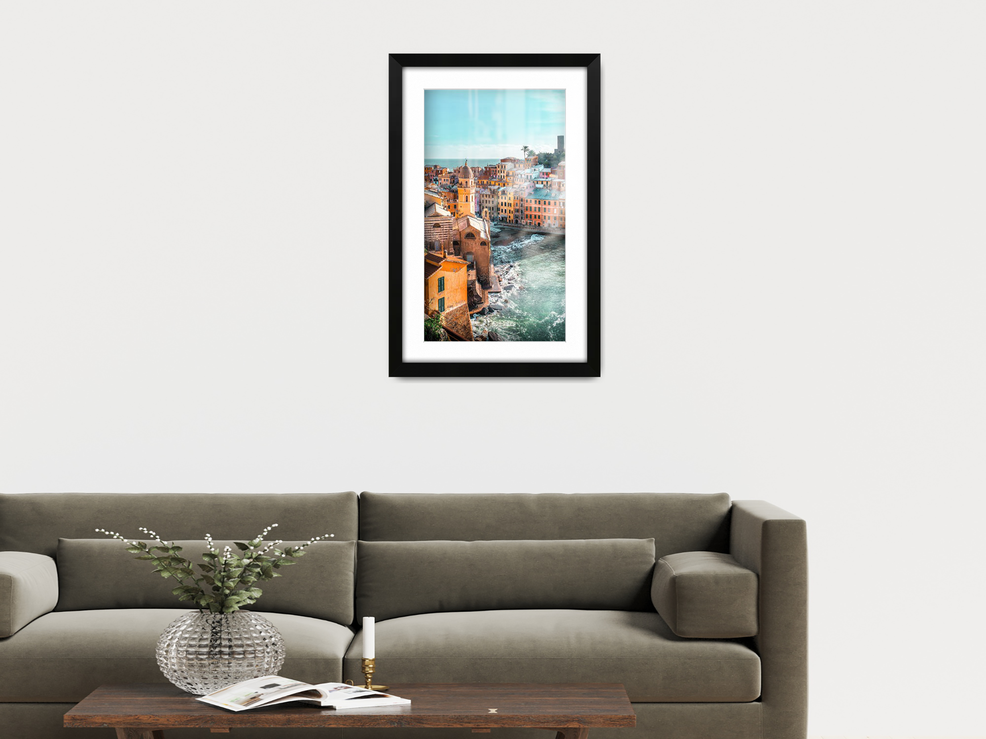 24 x 16 Inch / (60.96 x 45.72 cm ) with 45.72 x 30.48 cm White Mount Frames - MDF