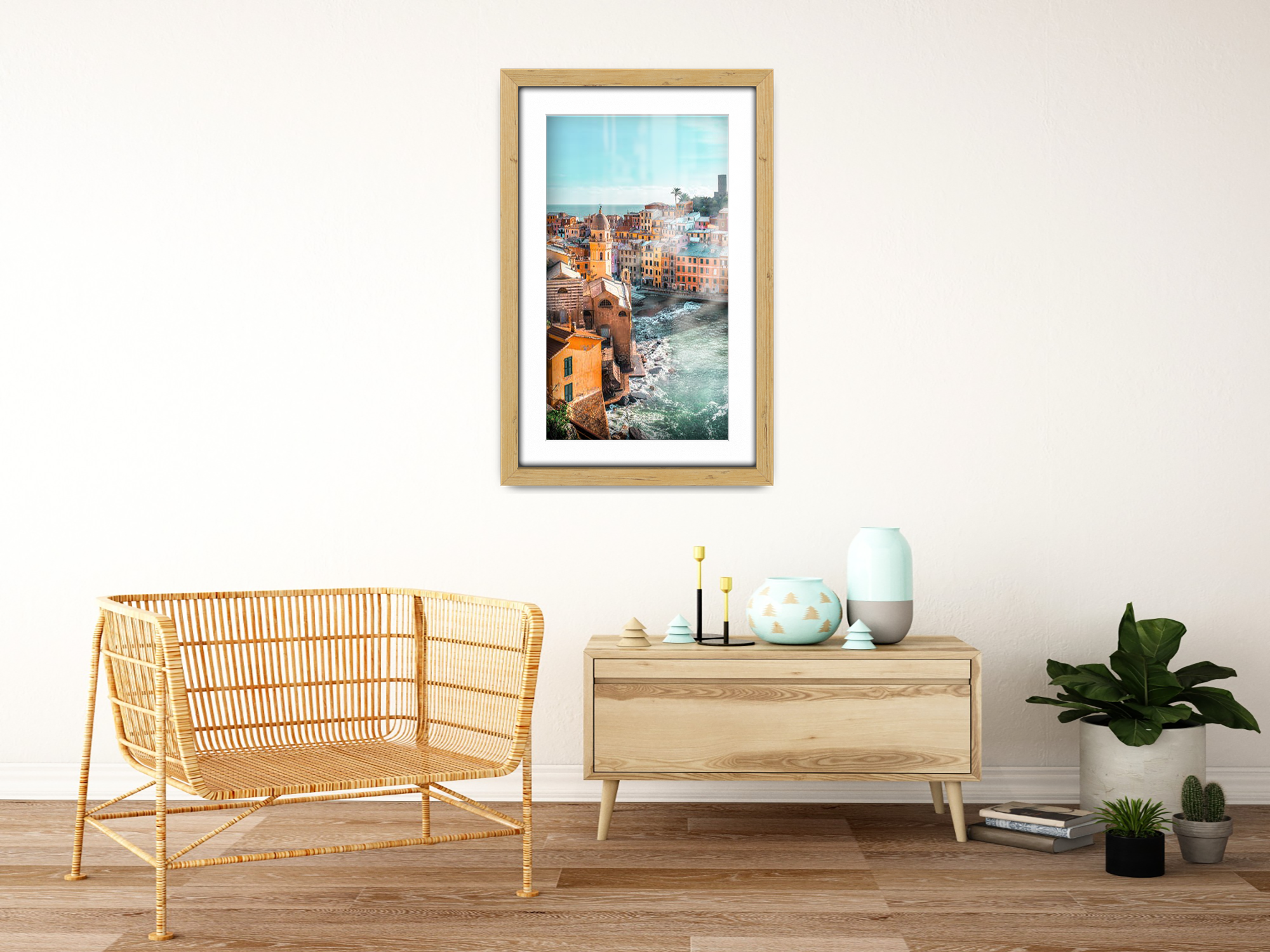 24 x 16 Inch / (60.96 x 45.72 cm ) with 45.72 x 30.48 cm White Mount Frames - MDF
