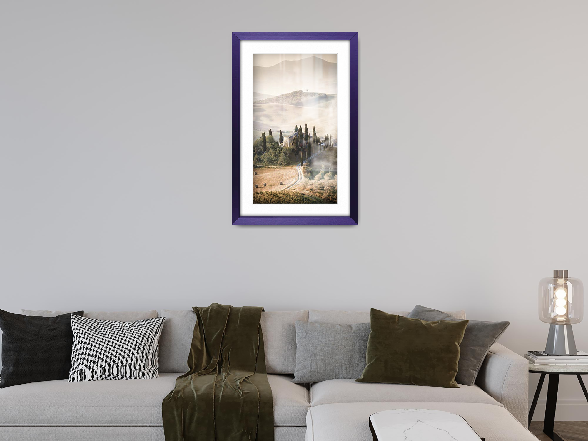 24 x 16 Inch / (60.96 x 45.72 cm ) with 45.72 x 30.48 cm White Mount Frames - MDF