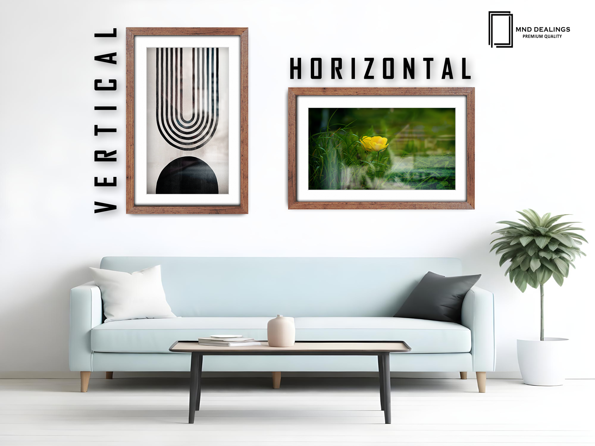 24 x 16 Inch / (60.96 x 45.72 cm ) with 45.72 x 30.48 cm White Mount Frames - MDF