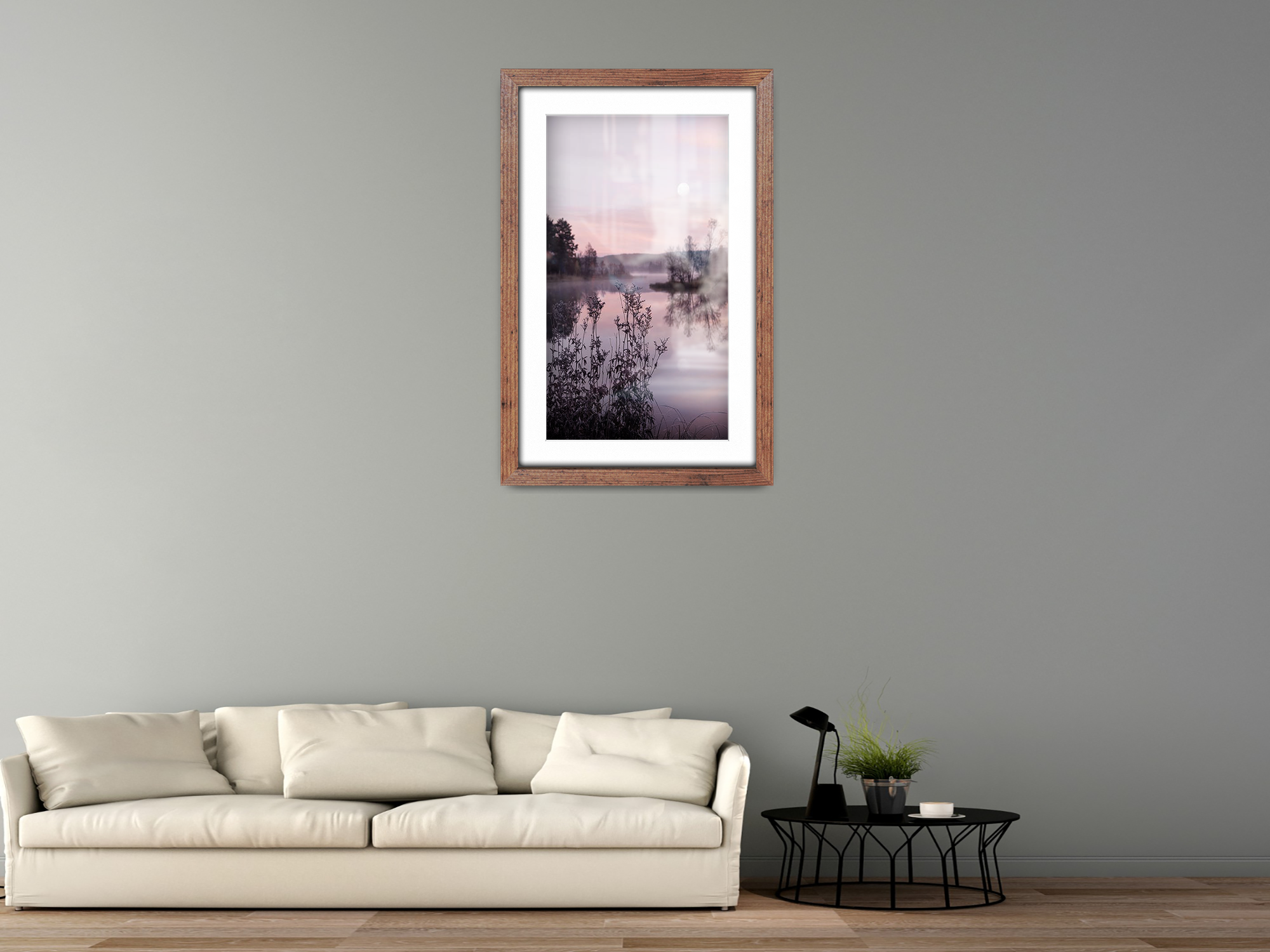 24 x 16 Inch / (60.96 x 45.72 cm ) with 45.72 x 30.48 cm White Mount Frames - MDF
