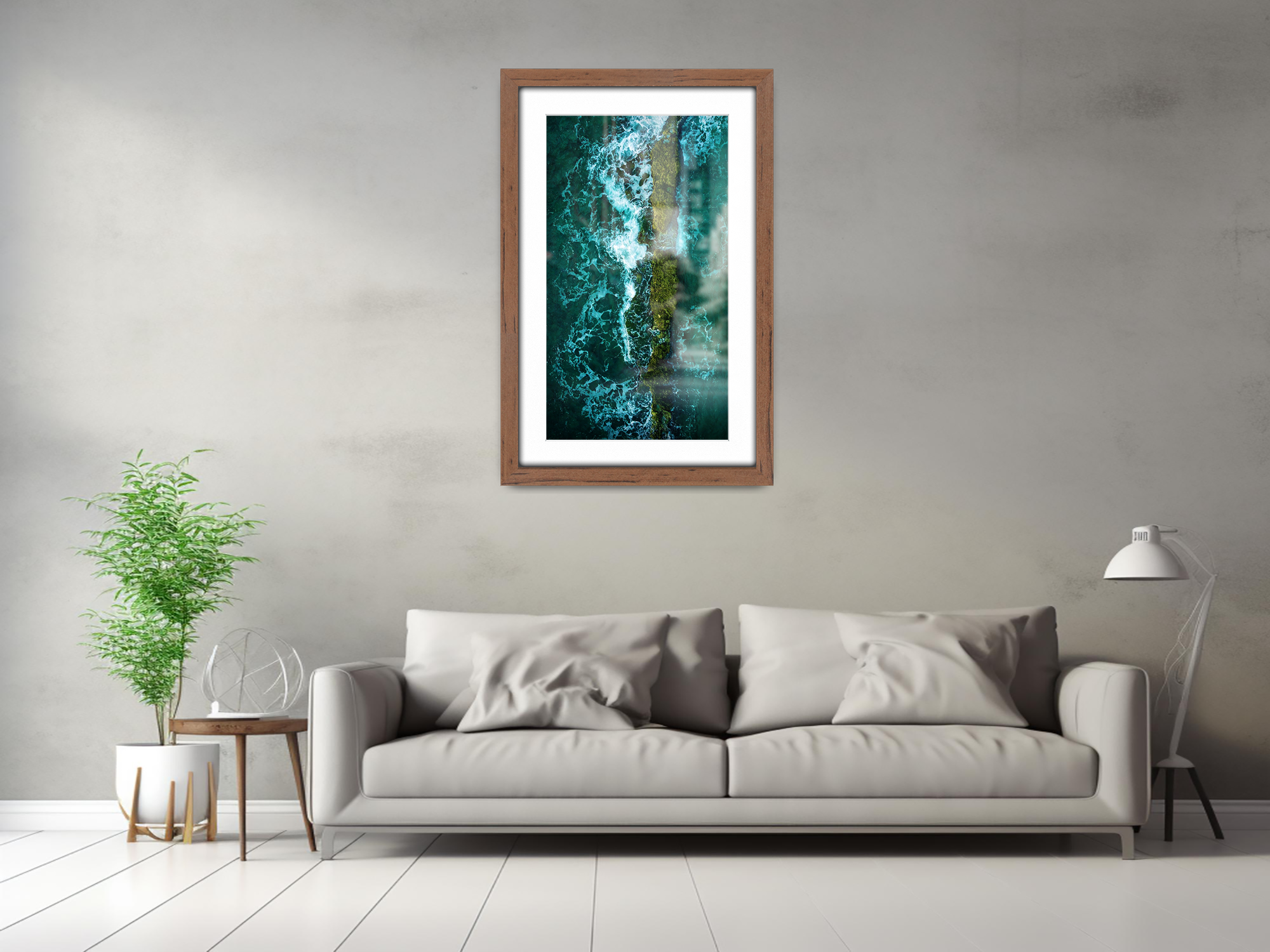 24 x 16 Inch / (60.96 x 45.72 cm ) with 45.72 x 30.48 cm White Mount Frames - MDF
