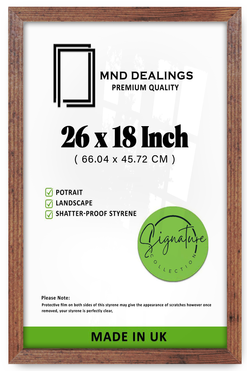 26 x 18 Inch / ( 66.04 x 45.72 CM ) Display Frame - MDF