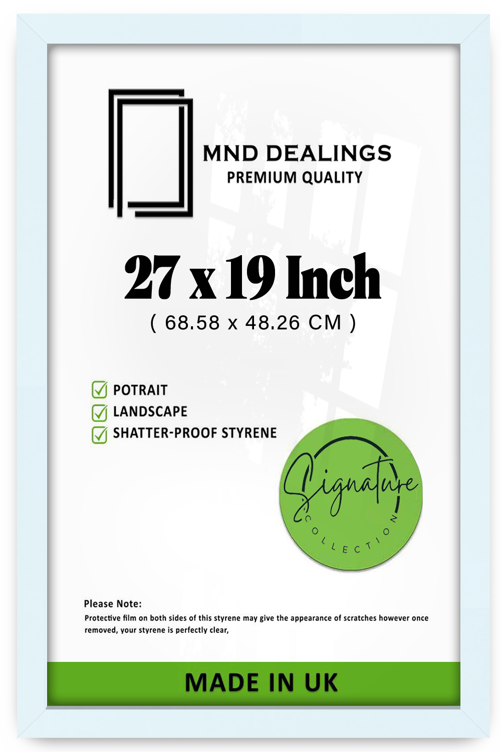 27 x 19 Inch / ( 68.58 x 48.26 CM ) Display Frame - MDF