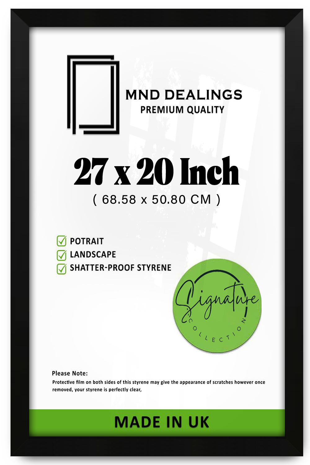 27 x 20 Inch / ( 68.58 x 50.80 CM ) Certificate Frames - MDF