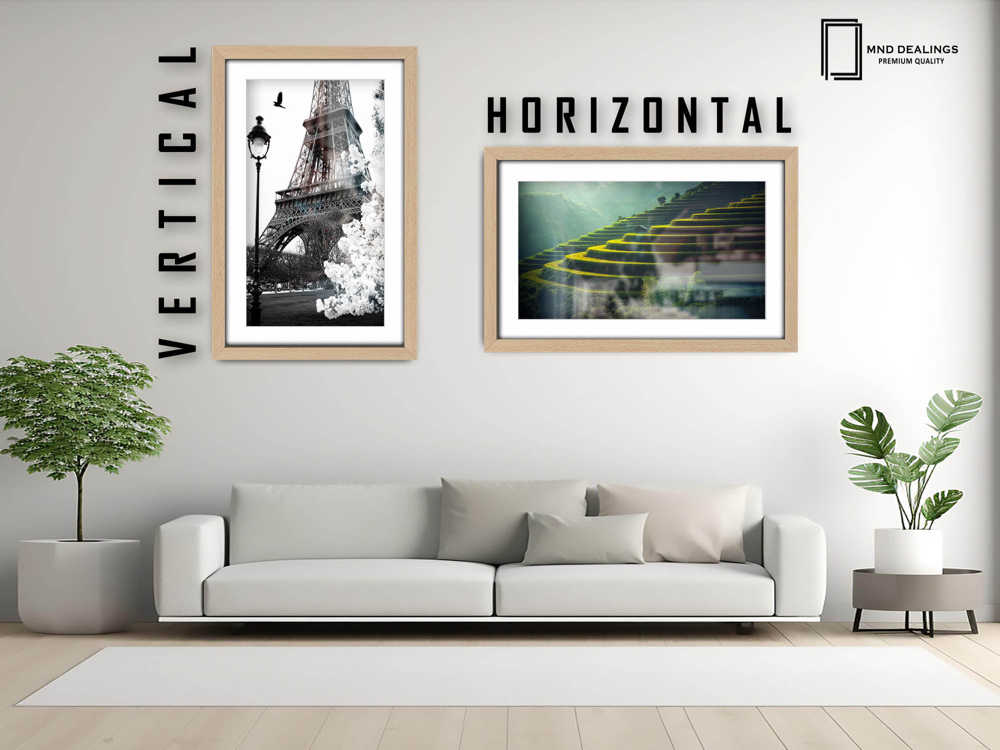 28 x 22 Inch / (71.12 x 55.88 cm ) with 60.96 x 45.72 cm White Mount Frames - MDF